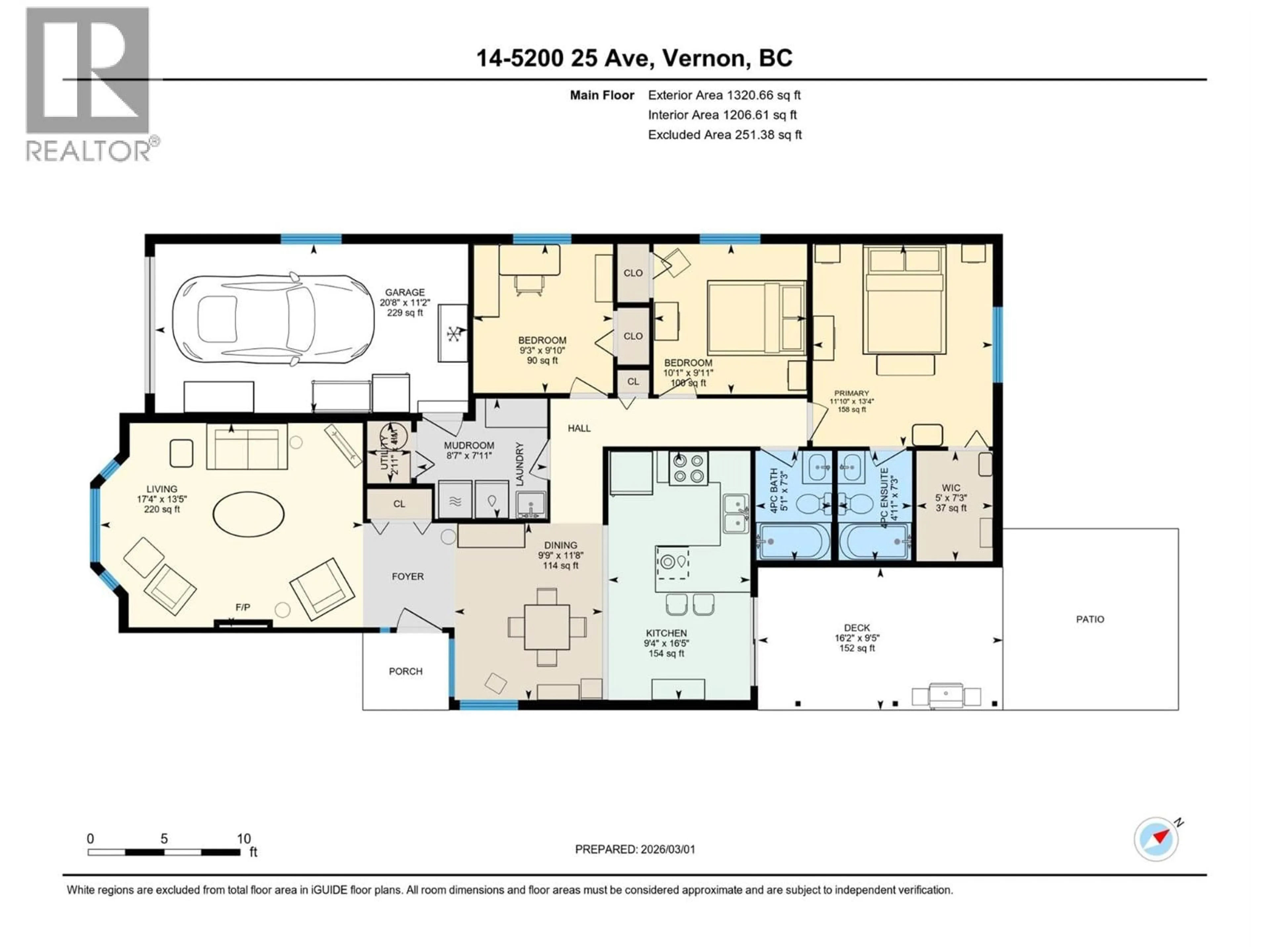 Floor plan for 14 - 5200 25 AVENUE, Vernon British Columbia V1T9V6