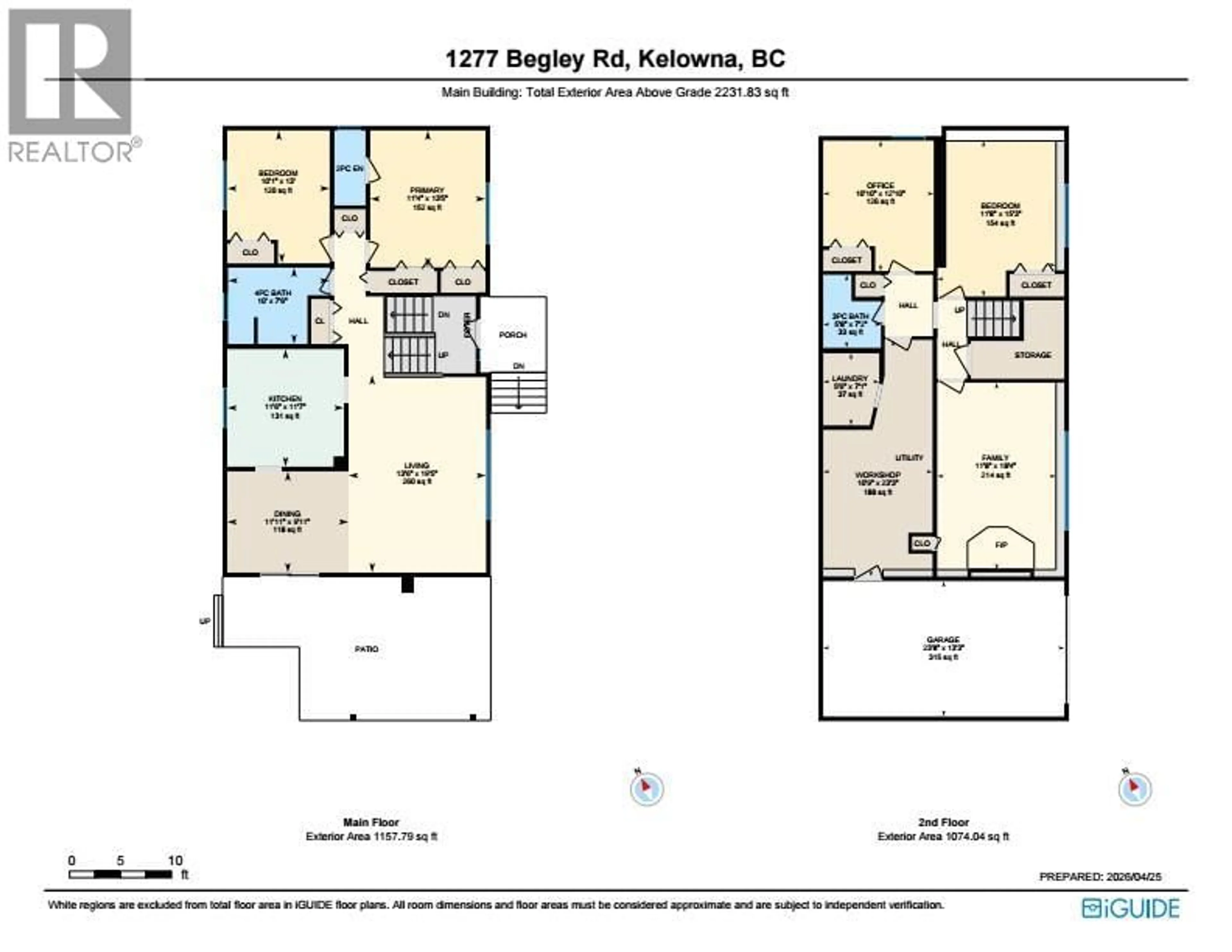 Floor plan for 1277 BEGLEY ROAD, Kelowna British Columbia V1P1K8