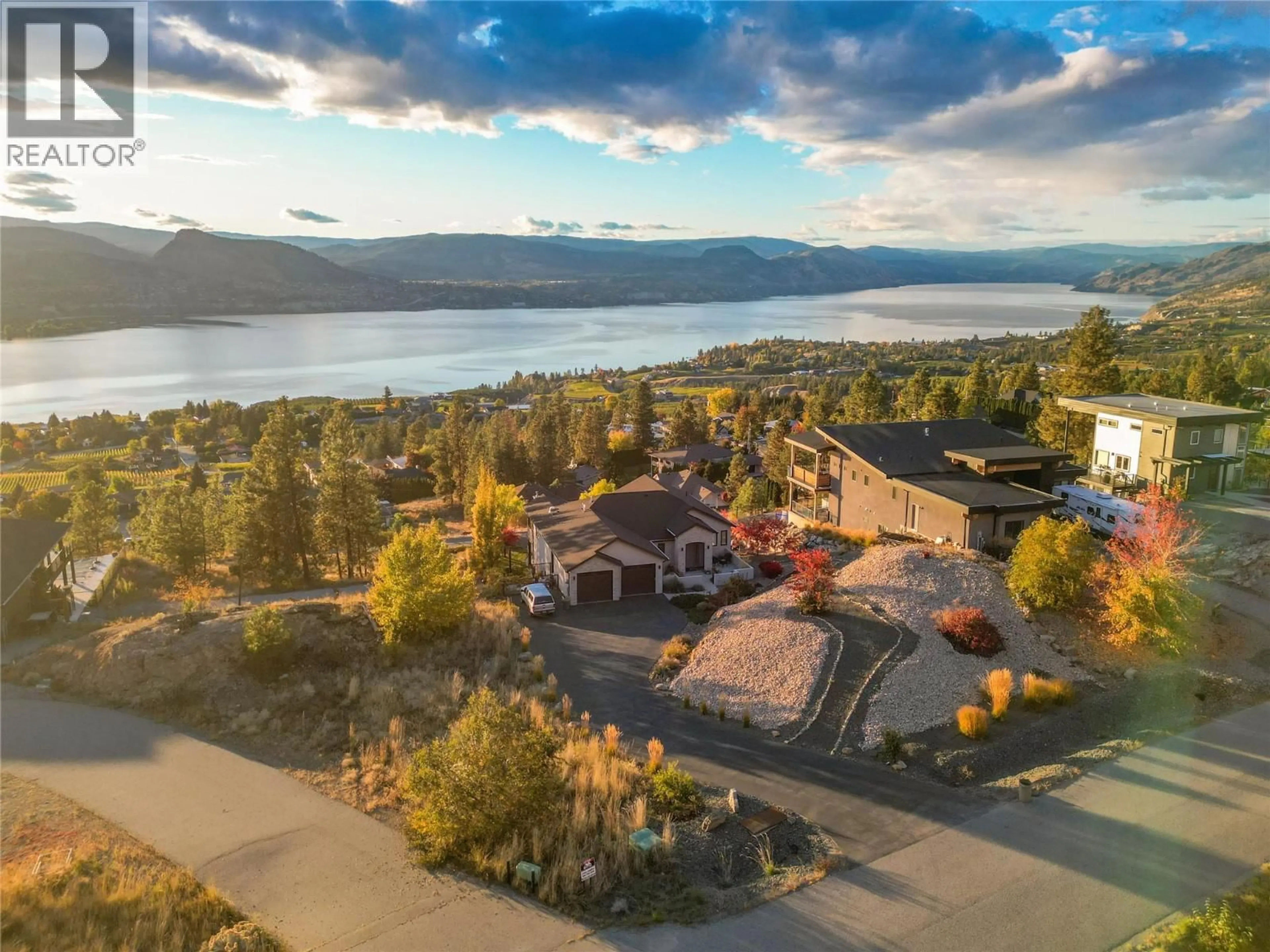 A pic from outside/outdoor area/front of a property/back of a property/a pic from drone, water/lake/river/ocean view for 2710 WORKMAN PLACE, Naramata British Columbia V0H1N0