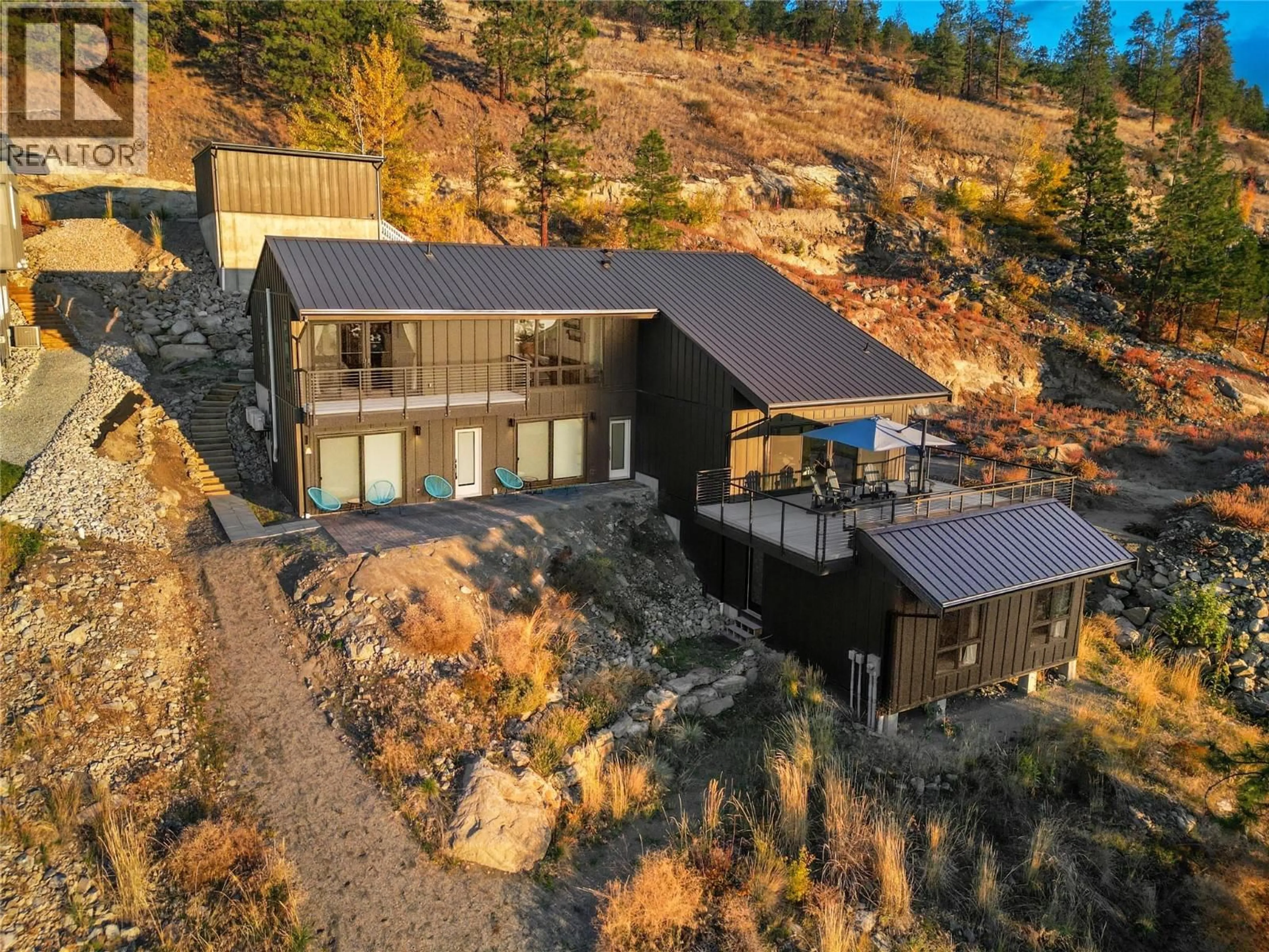 A pic from outside/outdoor area/front of a property/back of a property/a pic from drone, mountain view for 2710 WORKMAN PLACE, Naramata British Columbia V0H1N0