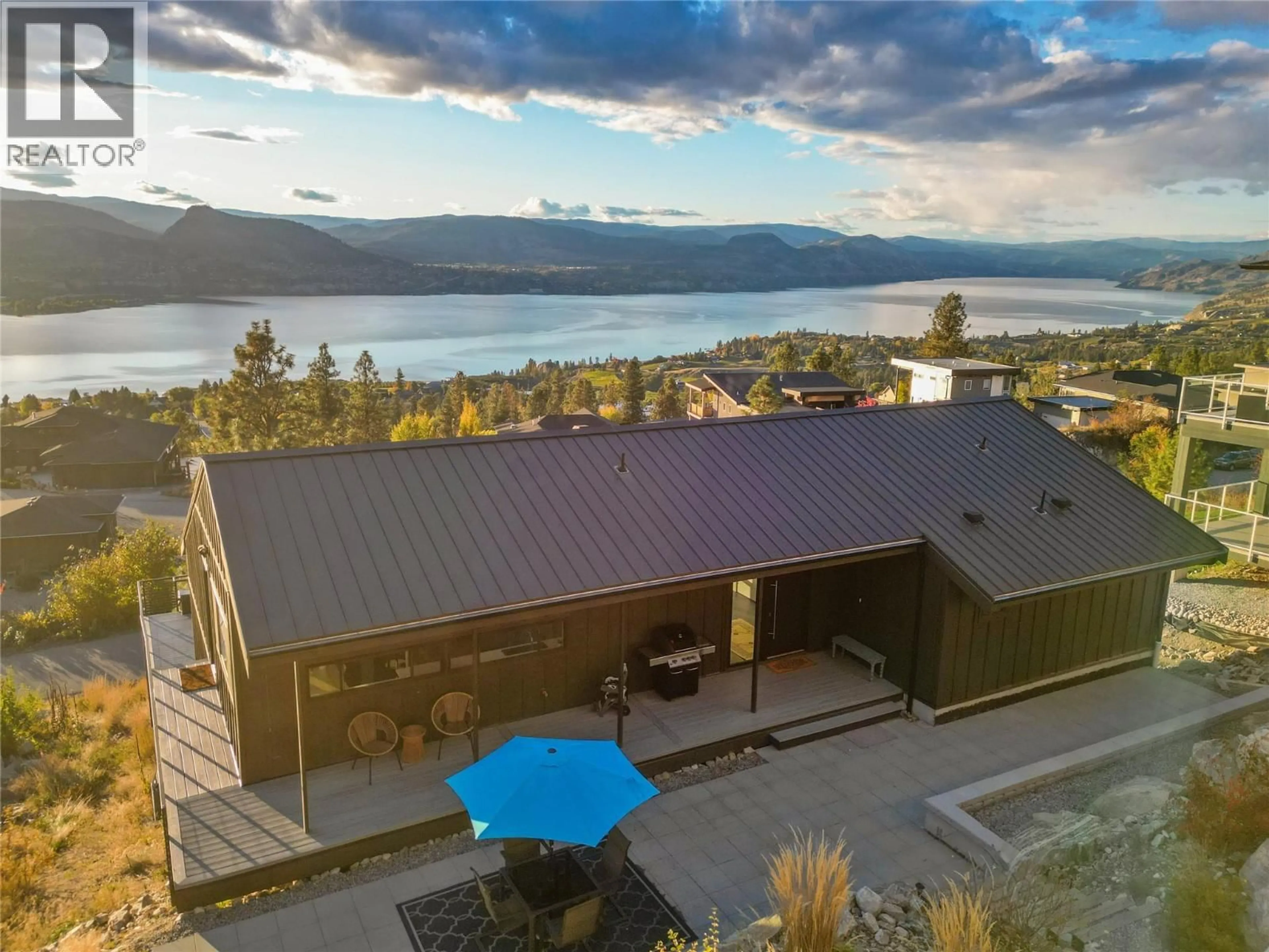 A pic from outside/outdoor area/front of a property/back of a property/a pic from drone, water/lake/river/ocean view for 2710 WORKMAN PLACE, Naramata British Columbia V0H1N0