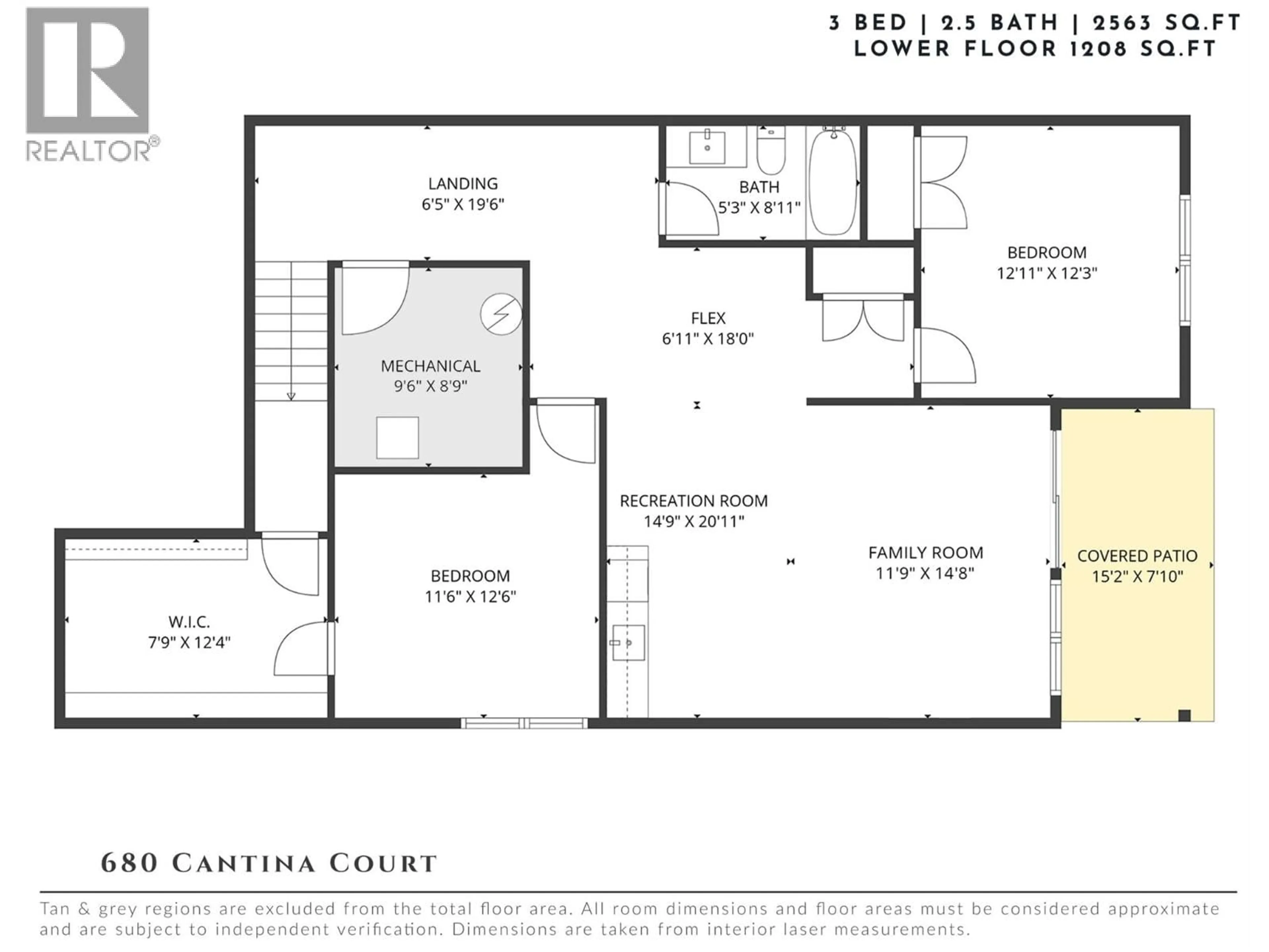 Floor plan for 680 CANTINA COURT, Kelowna British Columbia V1W4X6