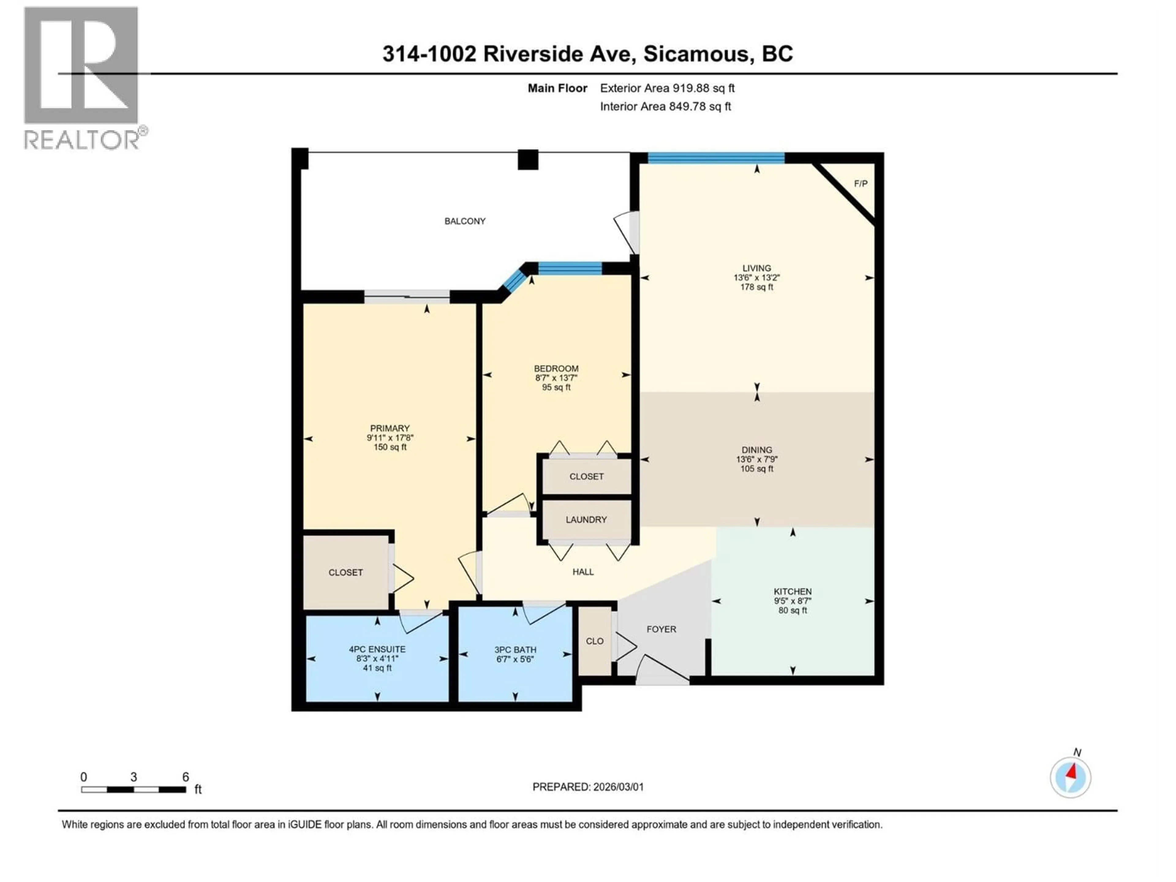 Floor plan for 314 - 1002 RIVERSIDE AVENUE, Sicamous British Columbia V0E2V1