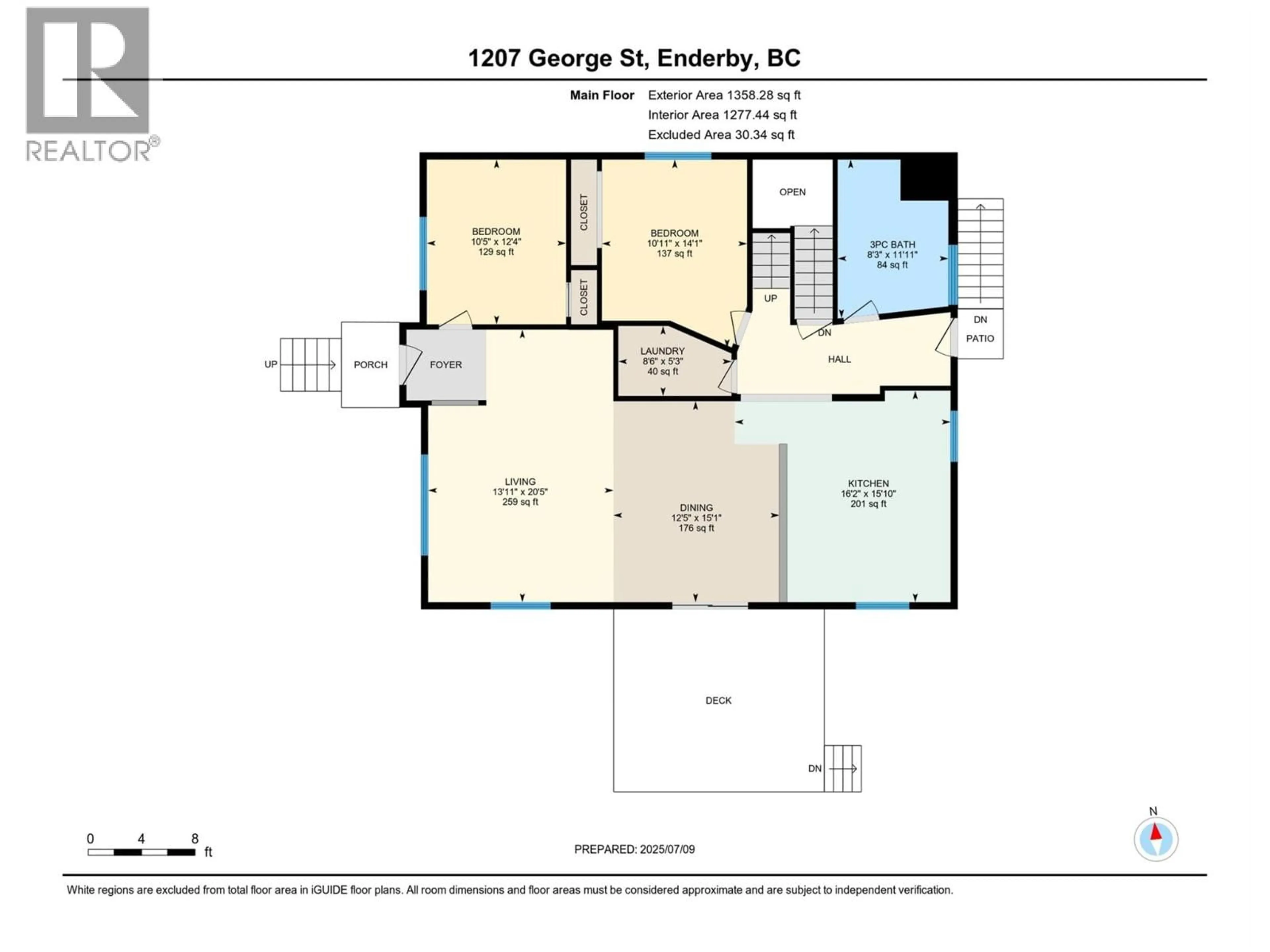 Floor plan for 1207 GEORGE STREET, Enderby British Columbia V0E1V2