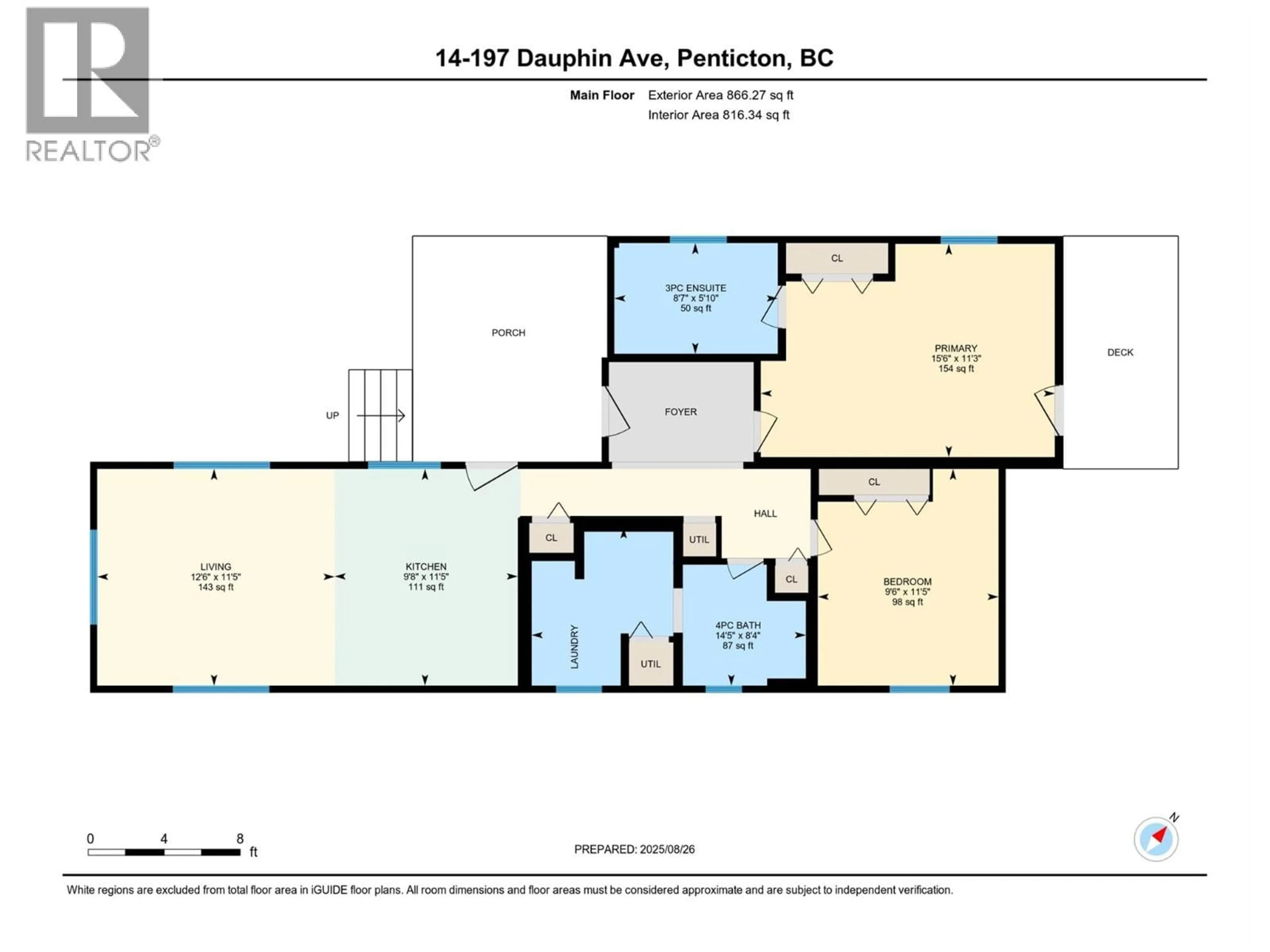 Floor plan for 14 - 197 DAUPHIN AVENUE, Penticton British Columbia V2A3S3