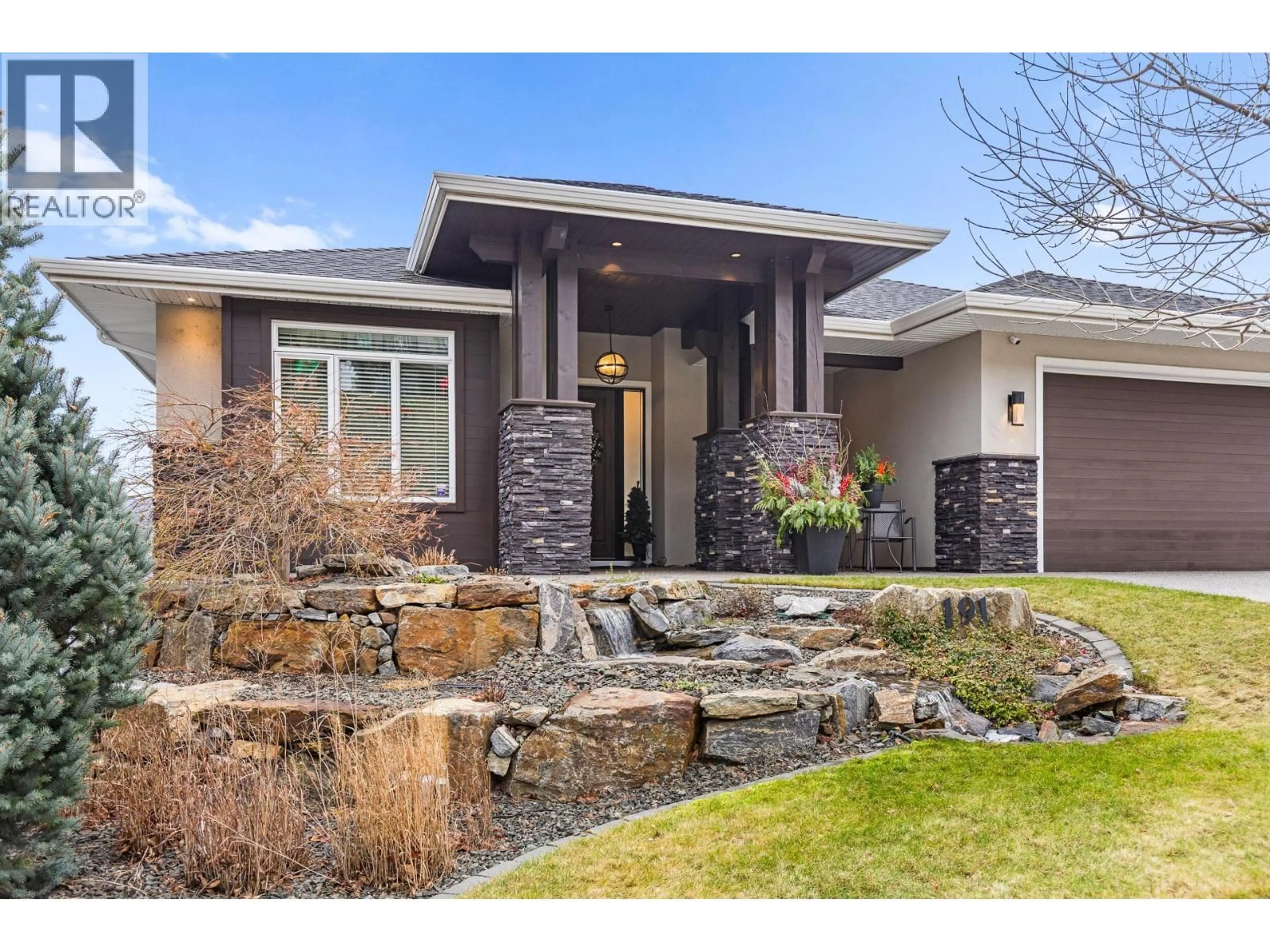 Home with brick exterior material, street for 191 UPPER CANYON DRIVE NORTH, Kelowna British Columbia V1V3C5