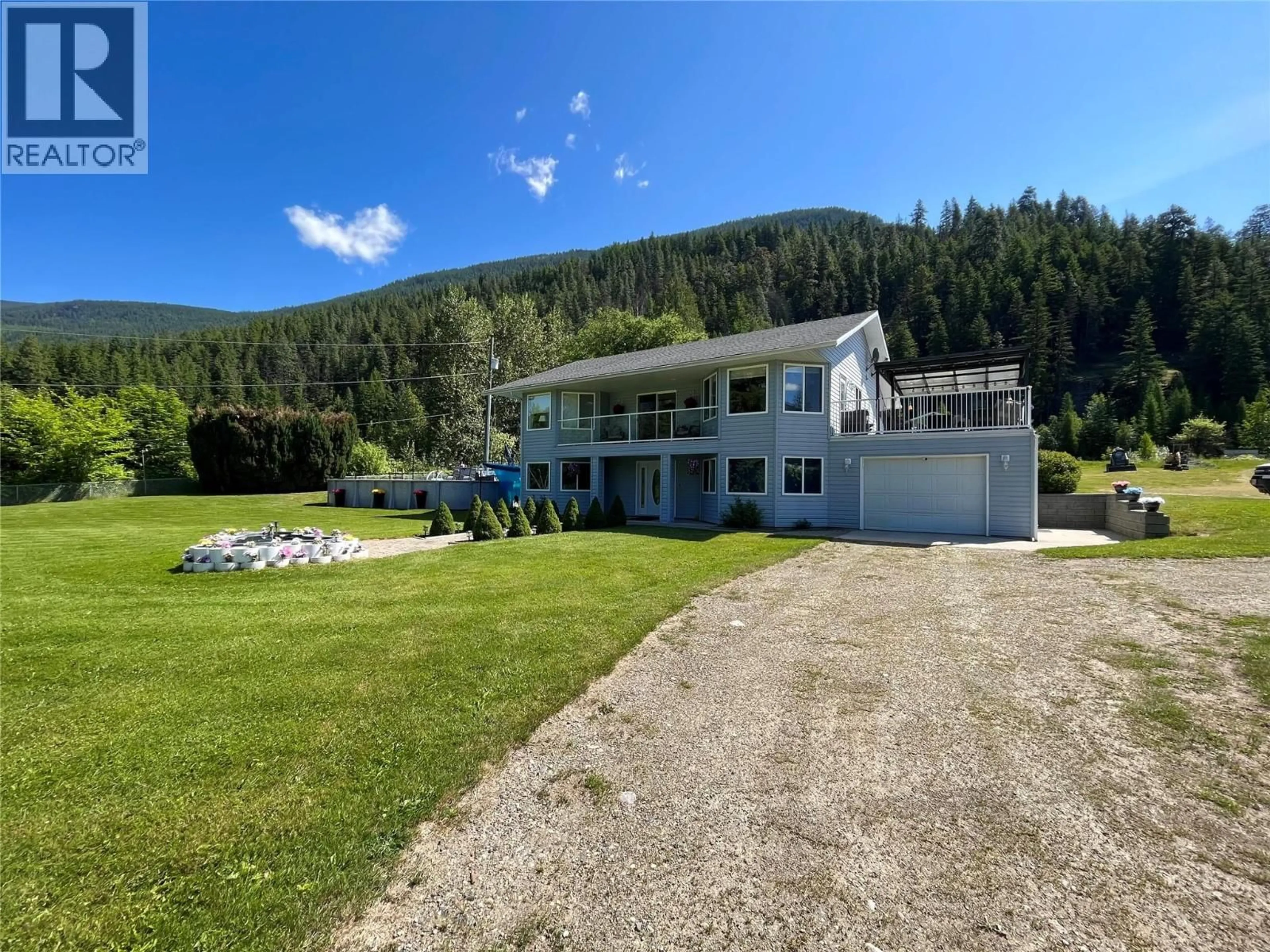 A pic from outside/outdoor area/front of a property/back of a property/a pic from drone, unknown for 213 BURTON SCHOOL ROAD, Burton British Columbia V0G1R0