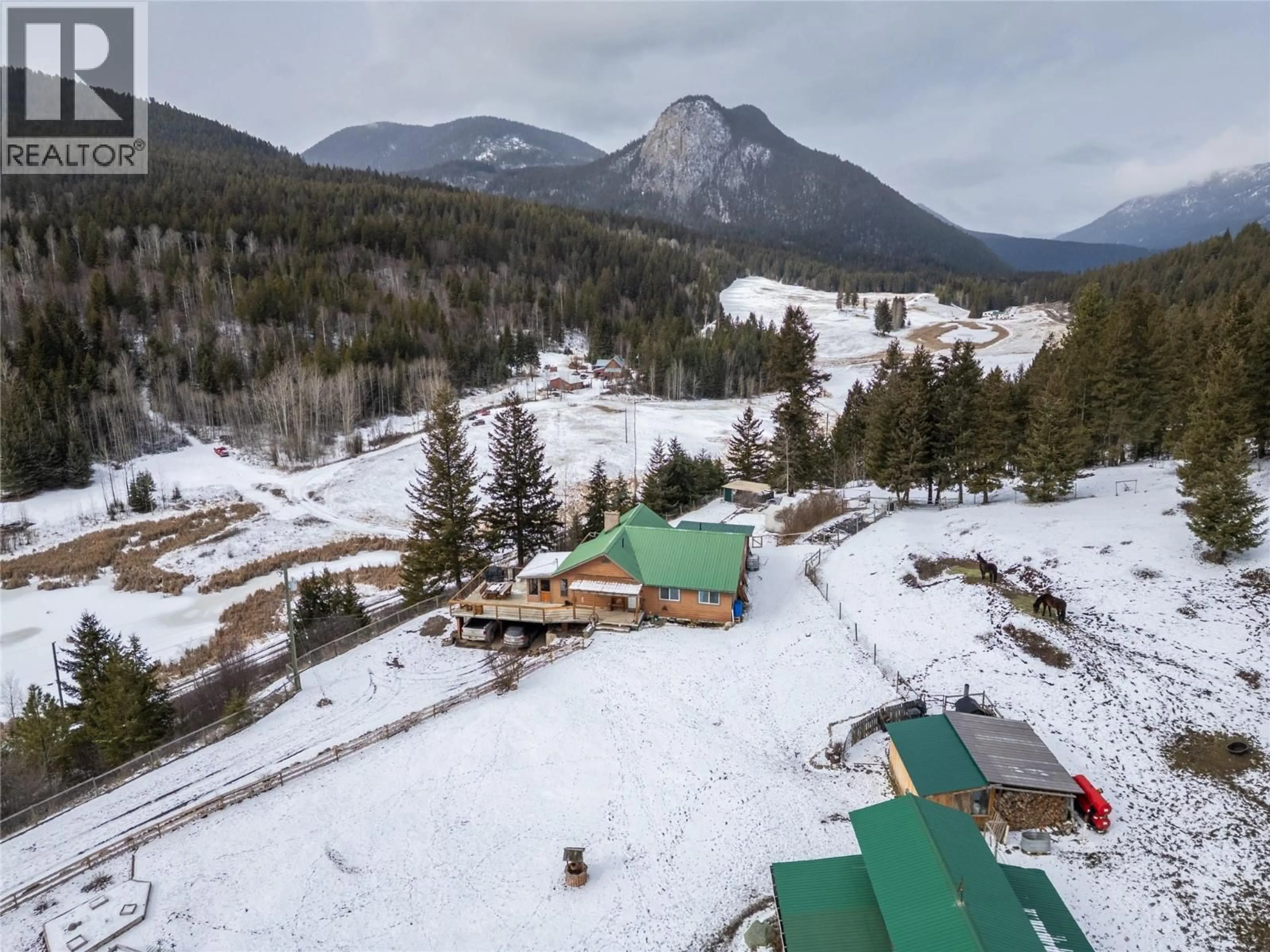 A pic from outside/outdoor area/front of a property/back of a property/a pic from drone, mountain view for 2865 HALE-VINNIE ROAD, Kamloops British Columbia V0E3E0