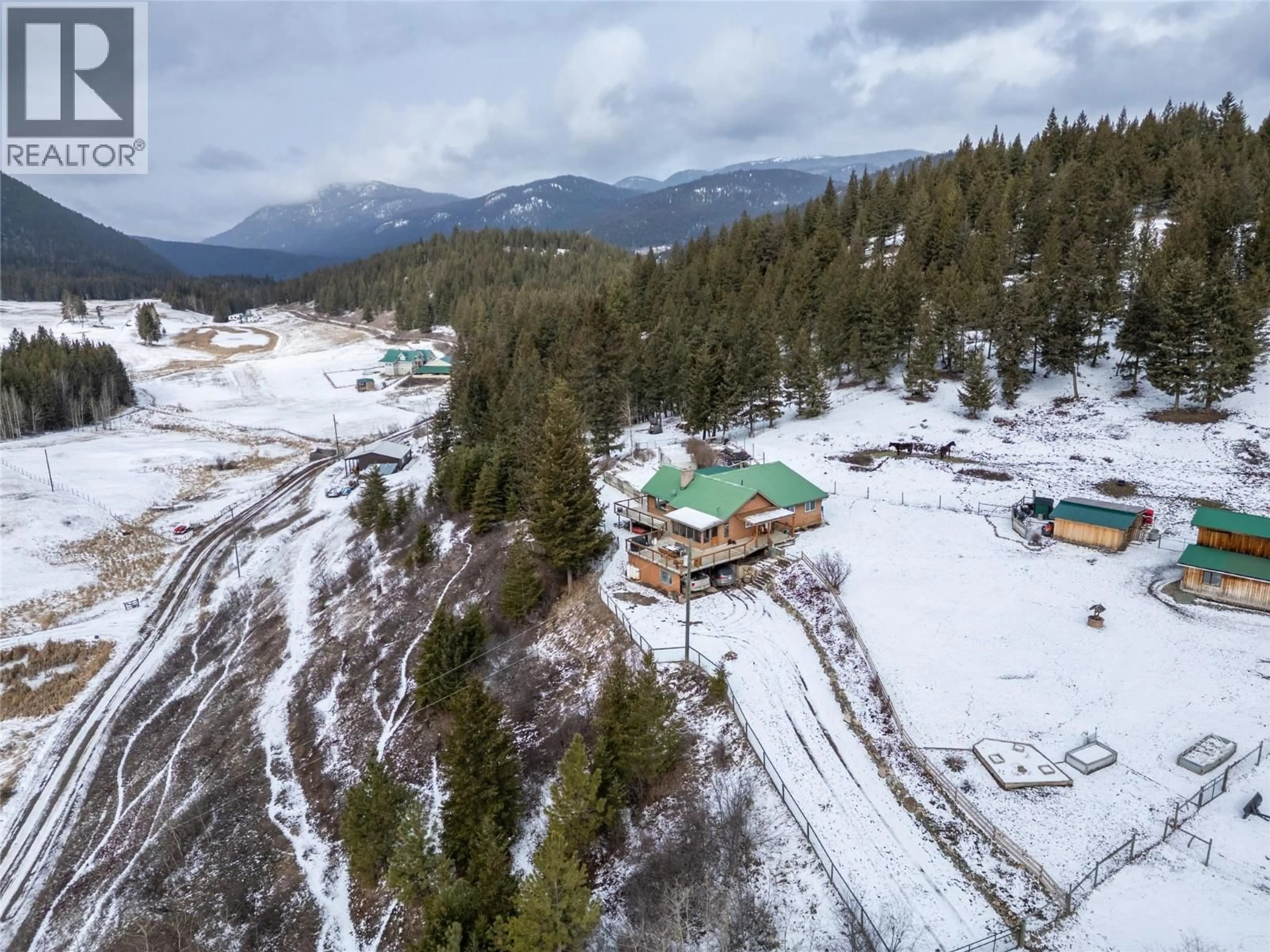 A pic from outside/outdoor area/front of a property/back of a property/a pic from drone, mountain view for 2865 HALE-VINNIE ROAD, Kamloops British Columbia V0E3E0