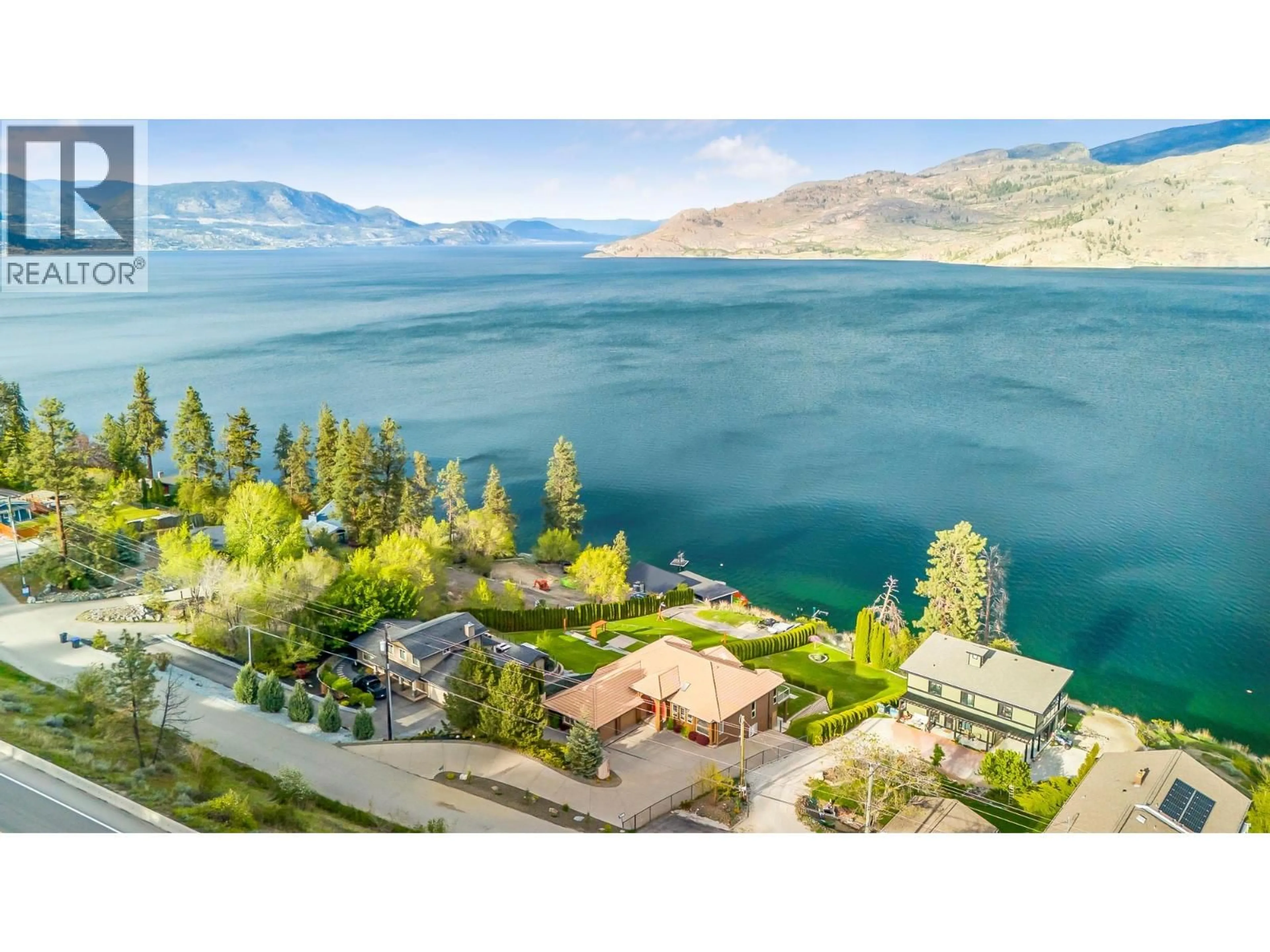 A pic from outside/outdoor area/front of a property/back of a property/a pic from drone, water/lake/river/ocean view for 7178 BRENT ROAD NORTH, Peachland British Columbia V0H1X0