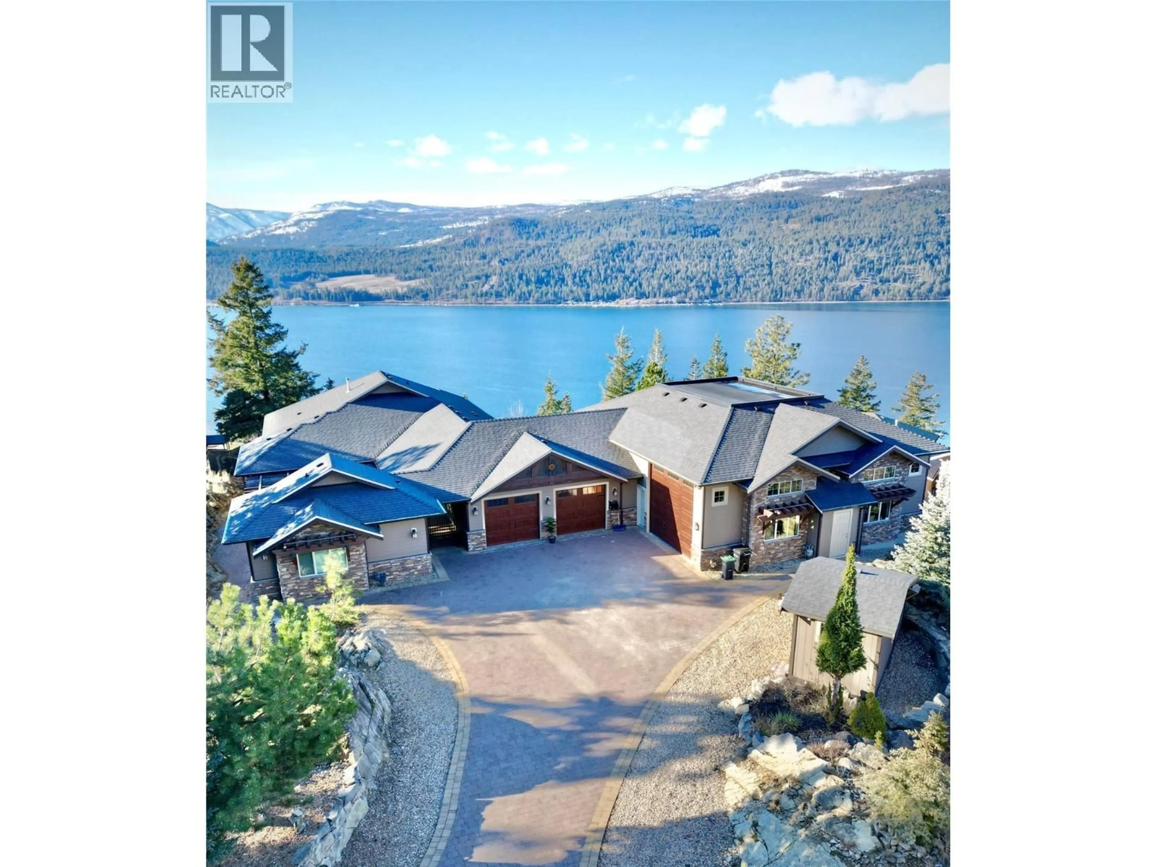 A pic from outside/outdoor area/front of a property/back of a property/a pic from drone, water/lake/river/ocean view for 69 SWALLOWS PLACE, Vernon British Columbia V1H1F4