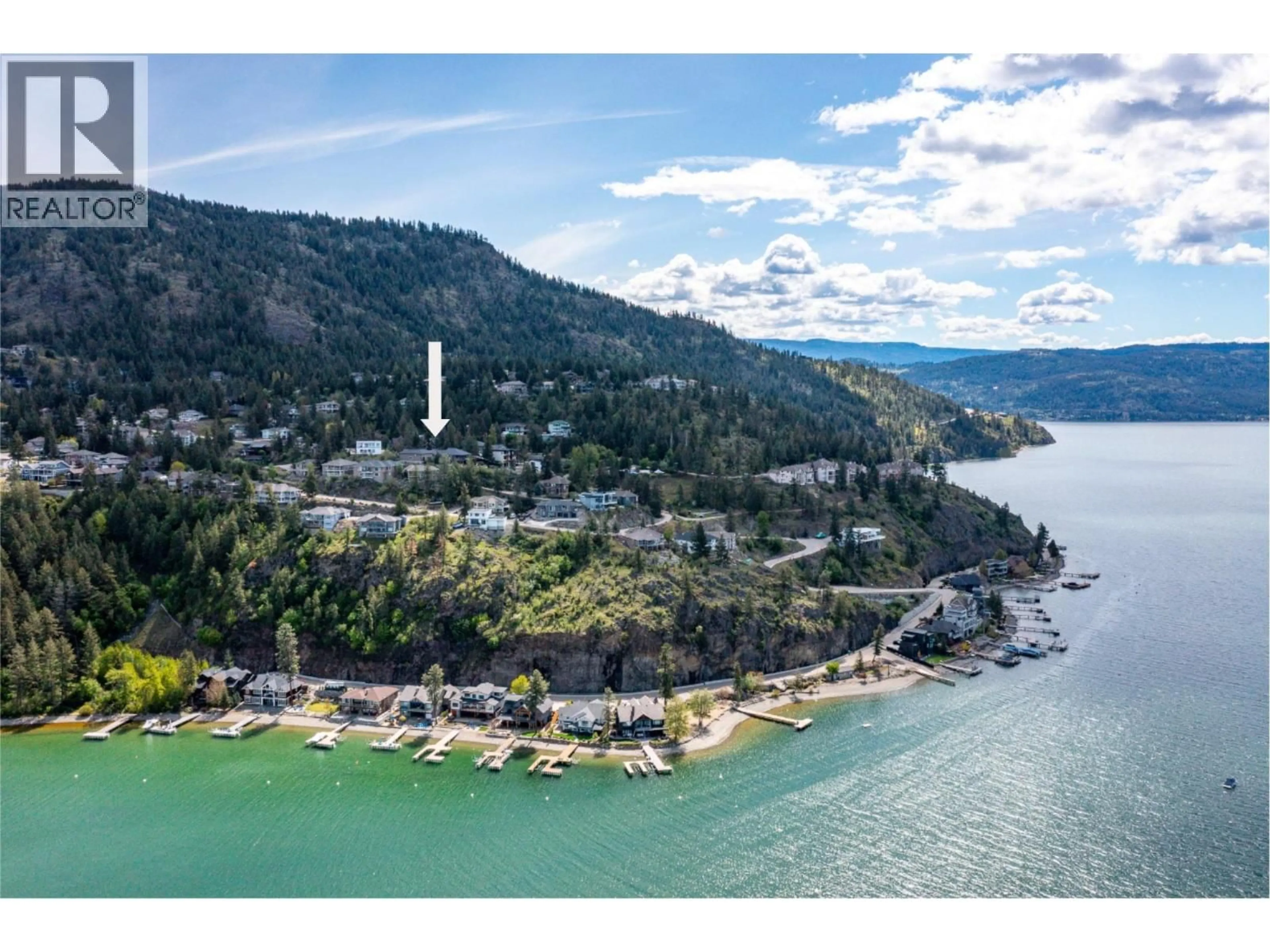 A pic from outside/outdoor area/front of a property/back of a property/a pic from drone, water/lake/river/ocean view for 69 SWALLOWS PLACE, Vernon British Columbia V1H1F4