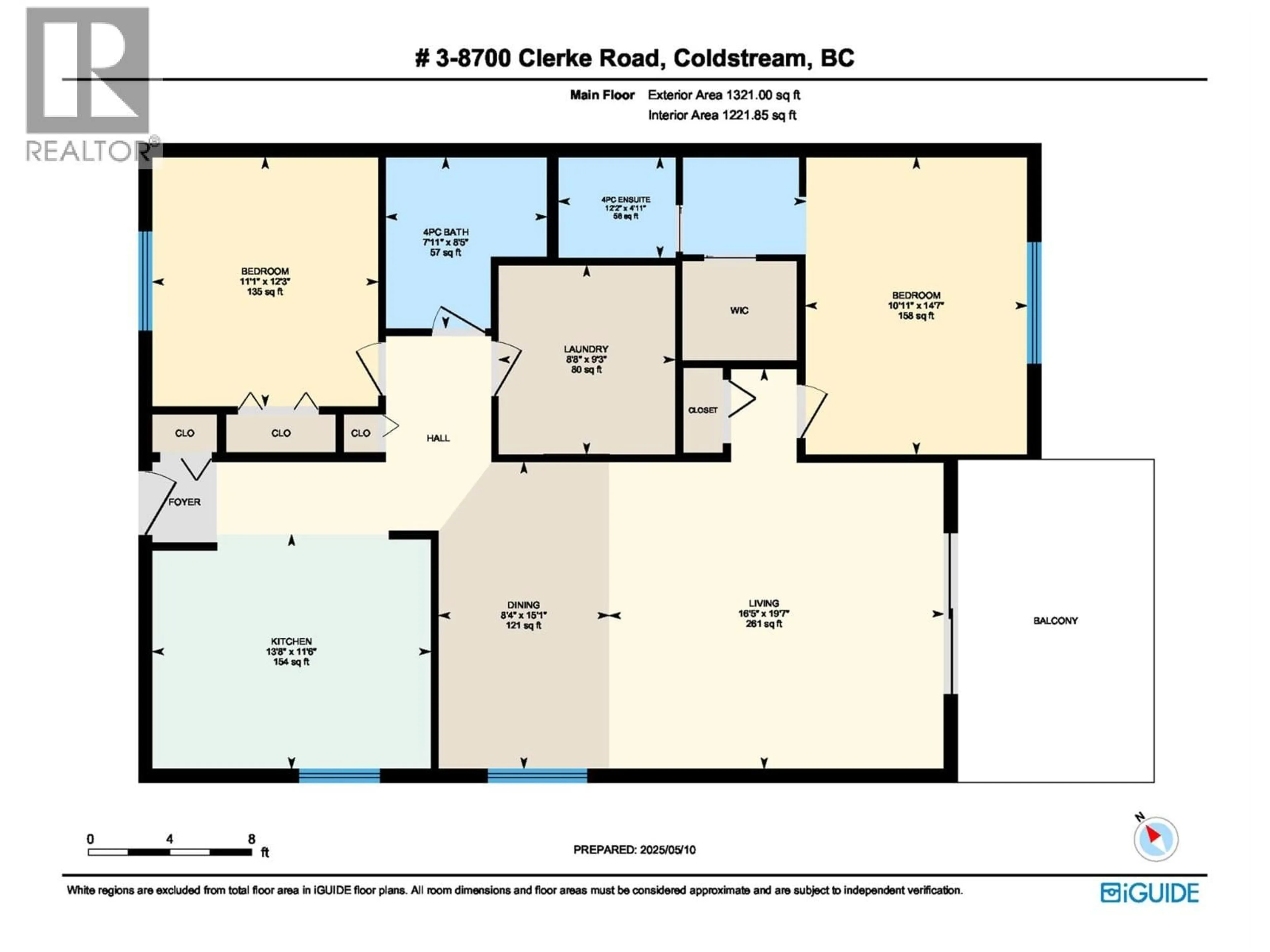 Floor plan for 3 - 8700 CLERKE ROAD, Coldstream British Columbia V0E1W2