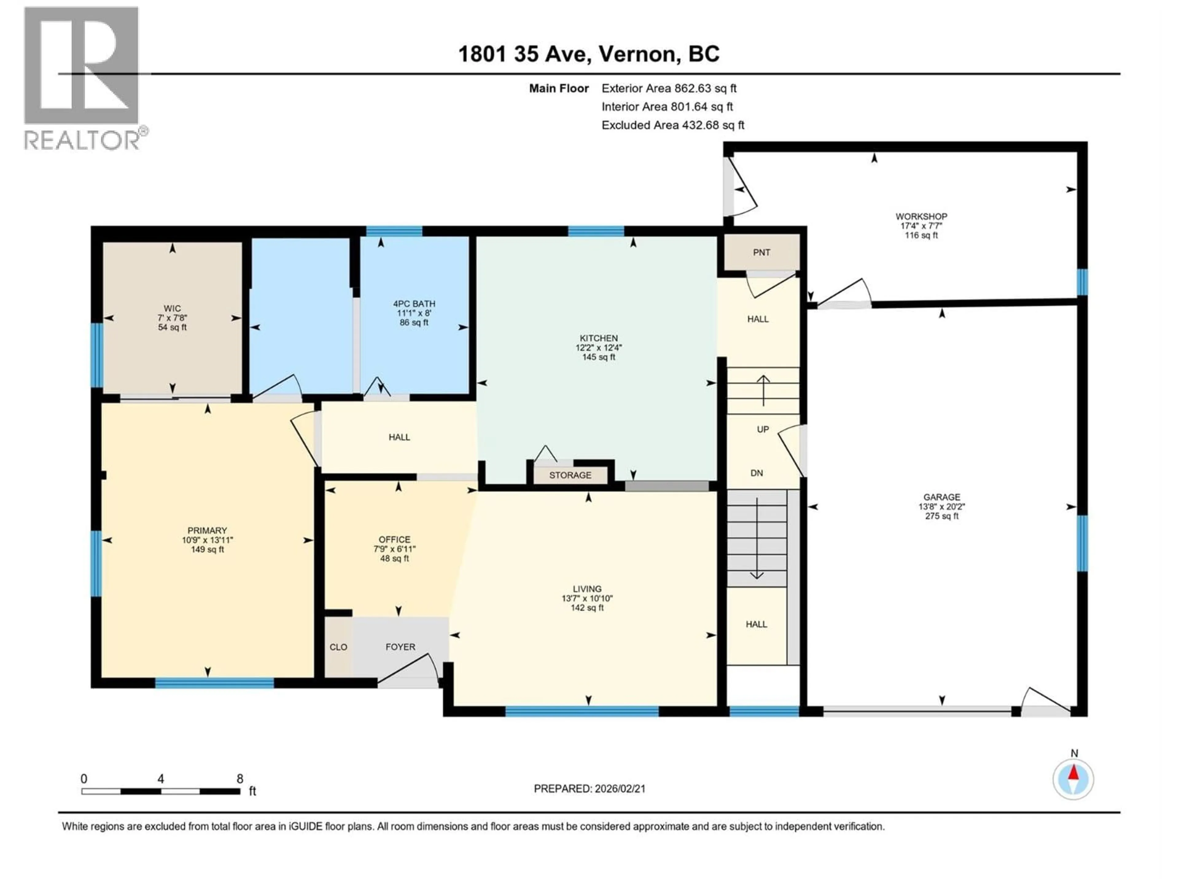 Floor plan for 1801 35TH AVENUE, Vernon British Columbia V1T2R9