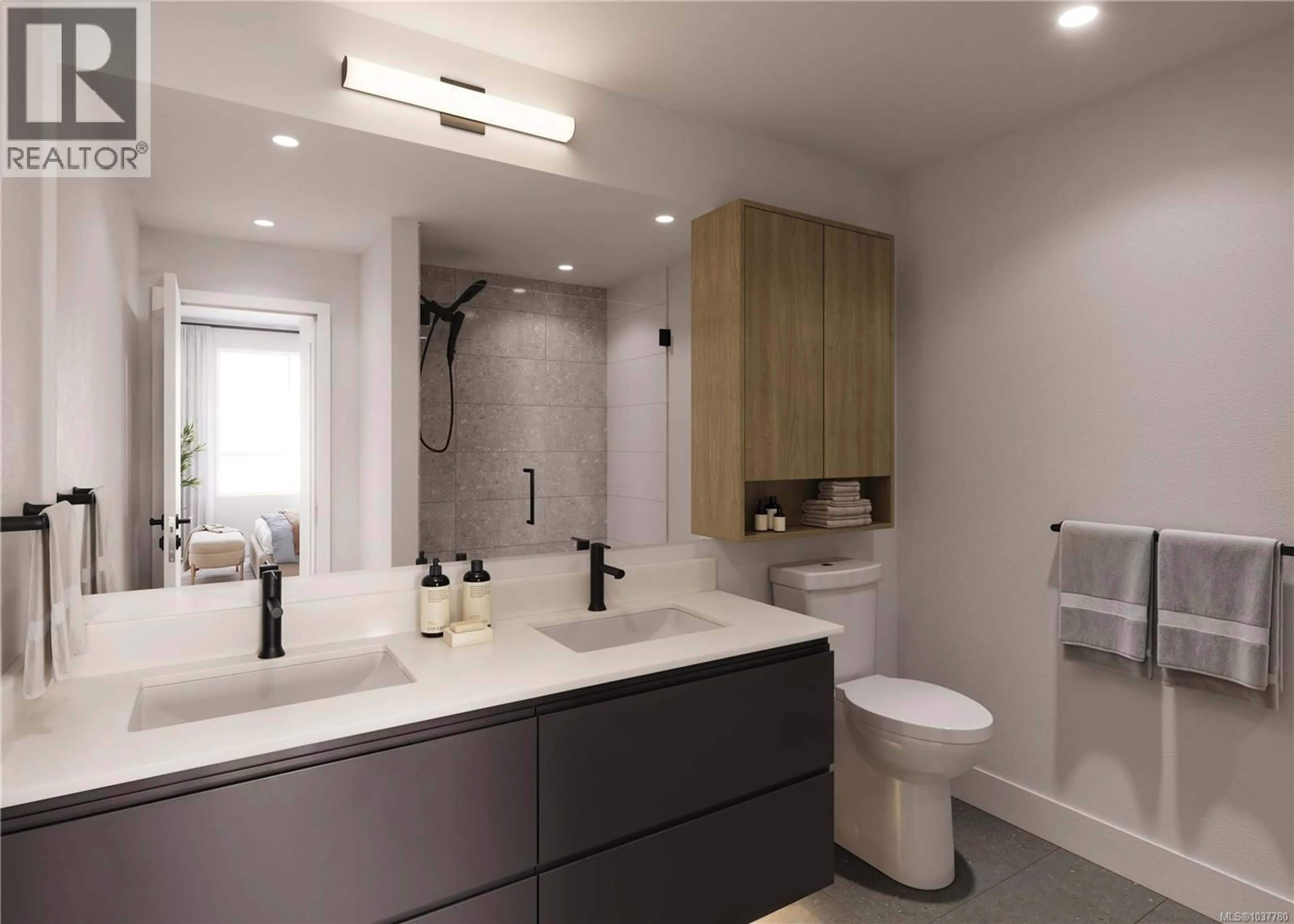 Contemporary bathroom, ceramic/tile floor for 312 - 3582 RYDER HESJEDAL WAY, Colwood British Columbia V9C0J6