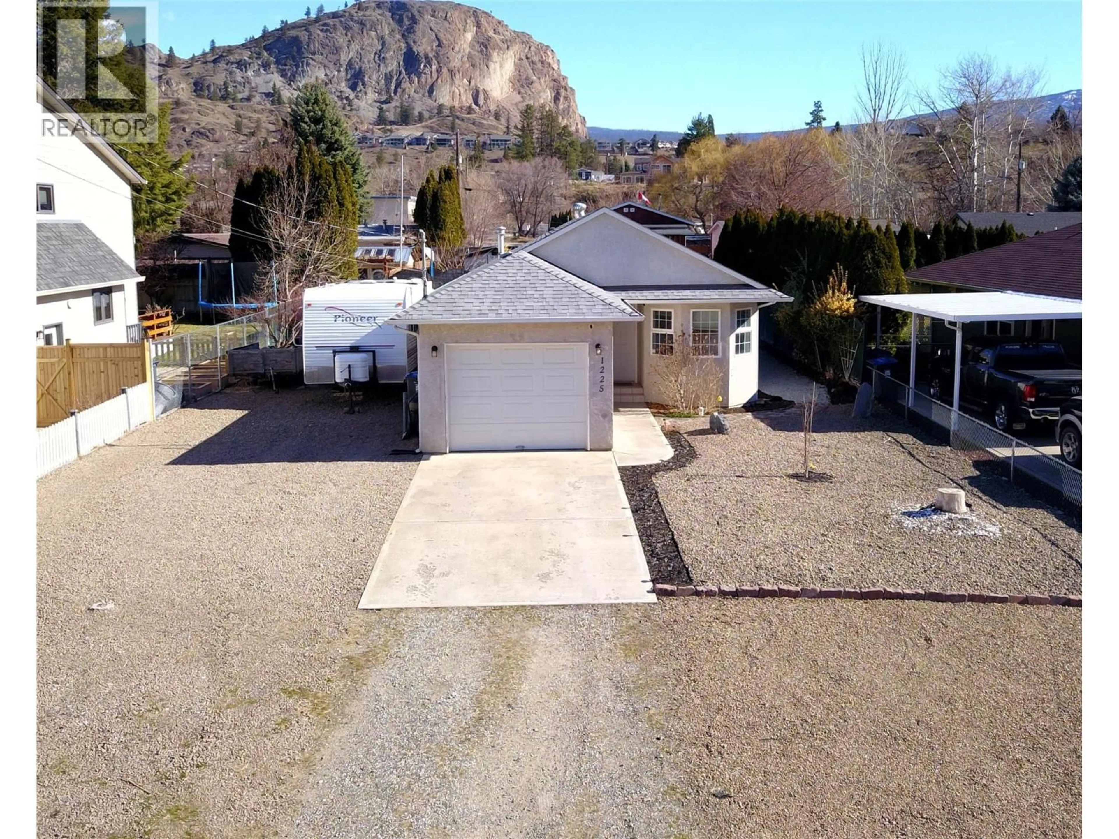 A pic from outside/outdoor area/front of a property/back of a property/a pic from drone, mountain view for 1225 ASH STREET, Okanagan Falls British Columbia V0H1R0