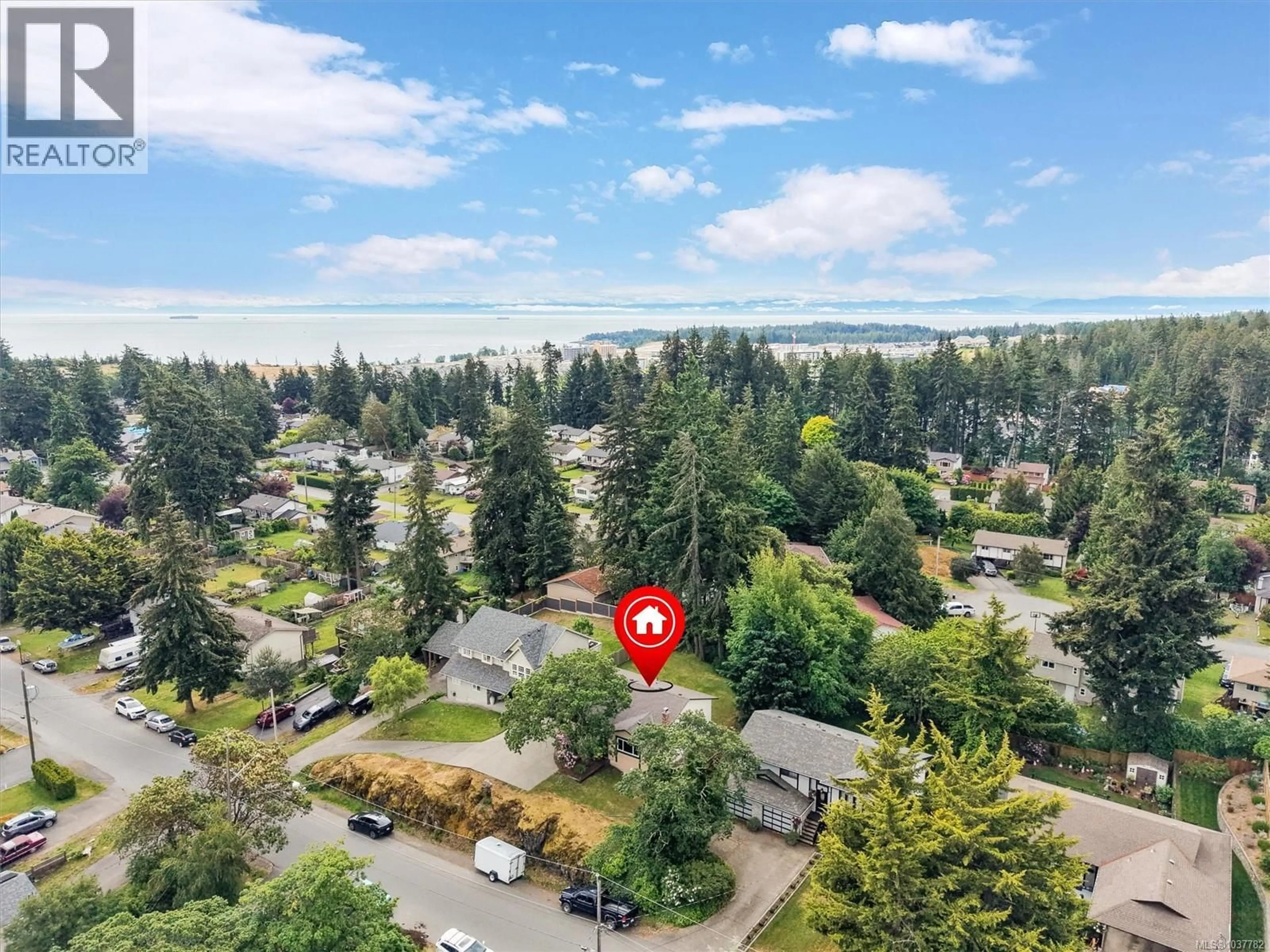 A pic from outside/outdoor area/front of a property/back of a property/a pic from drone, water/lake/river/ocean view for 457B SUE MAR PLACE, Colwood British Columbia V9C3E1