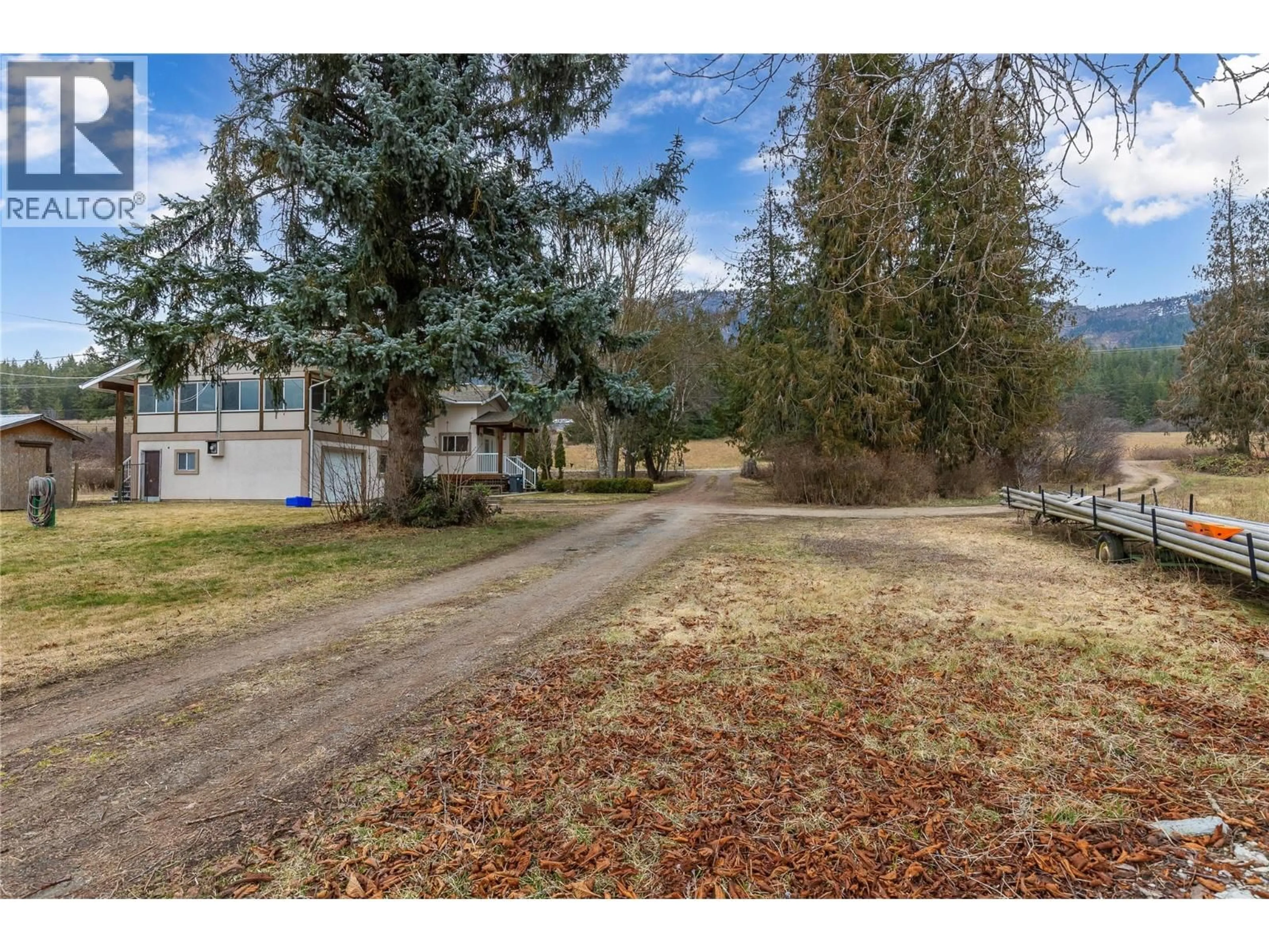 A pic from outside/outdoor area/front of a property/back of a property/a pic from drone, unknown for 536 ENDERBY-GRINDROD ROAD, Enderby British Columbia V0E1V4