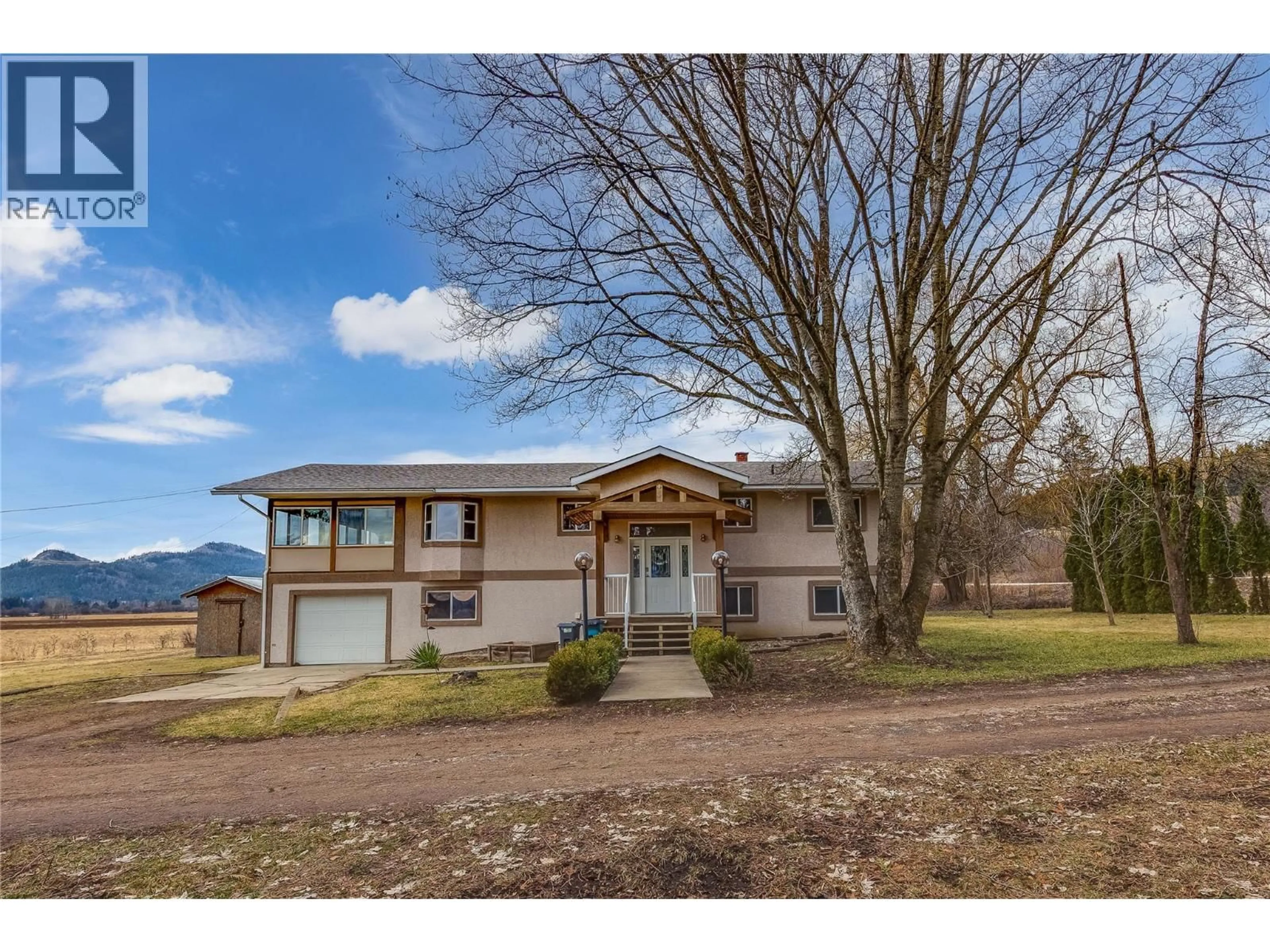 A pic from outside/outdoor area/front of a property/back of a property/a pic from drone, unknown for 536 ENDERBY-GRINDROD ROAD, Enderby British Columbia V0E1V4