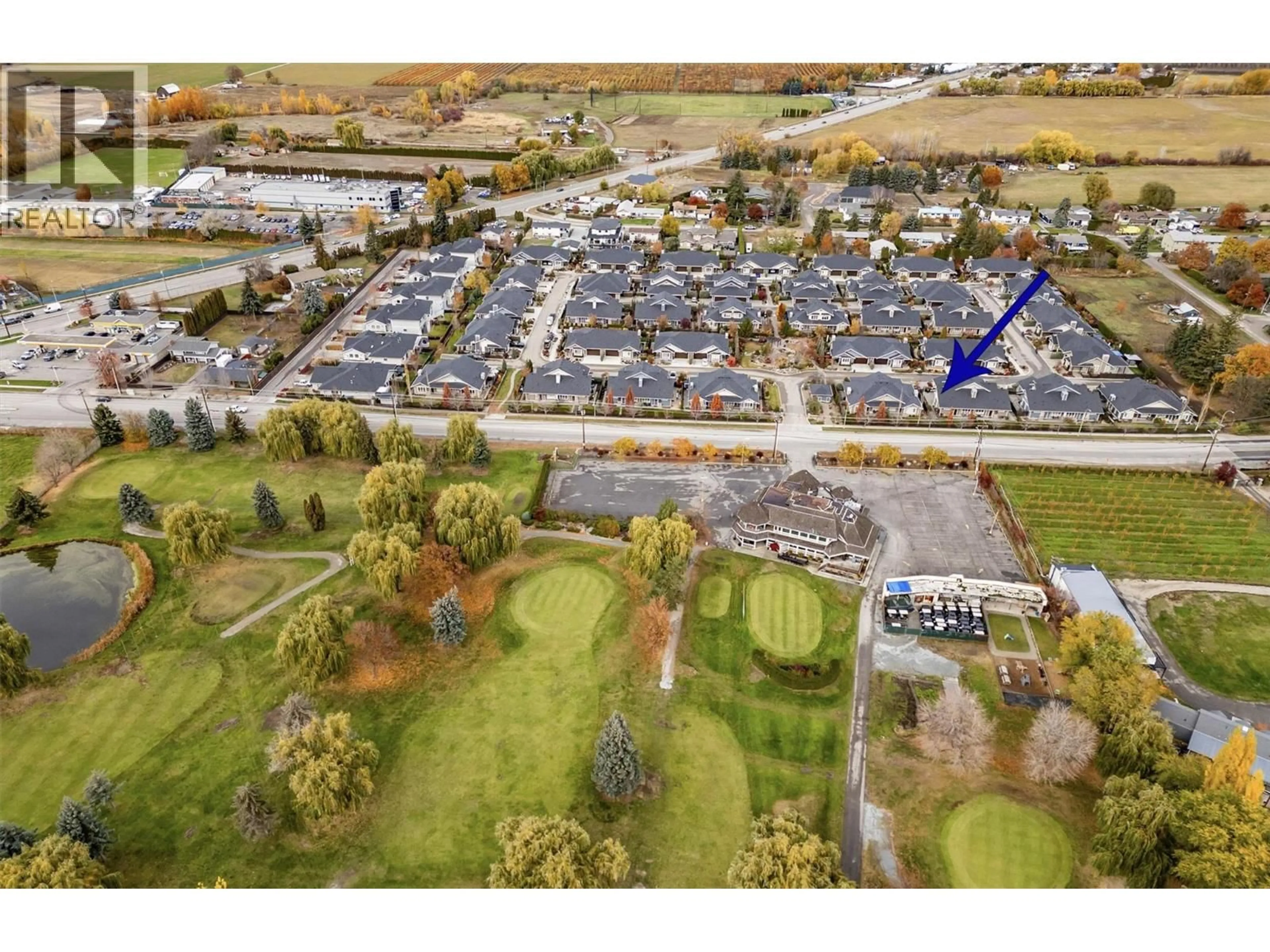 A pic from outside/outdoor area/front of a property/back of a property/a pic from drone, street for 70 - 1960 KLO ROAD, Kelowna British Columbia V1W5L2