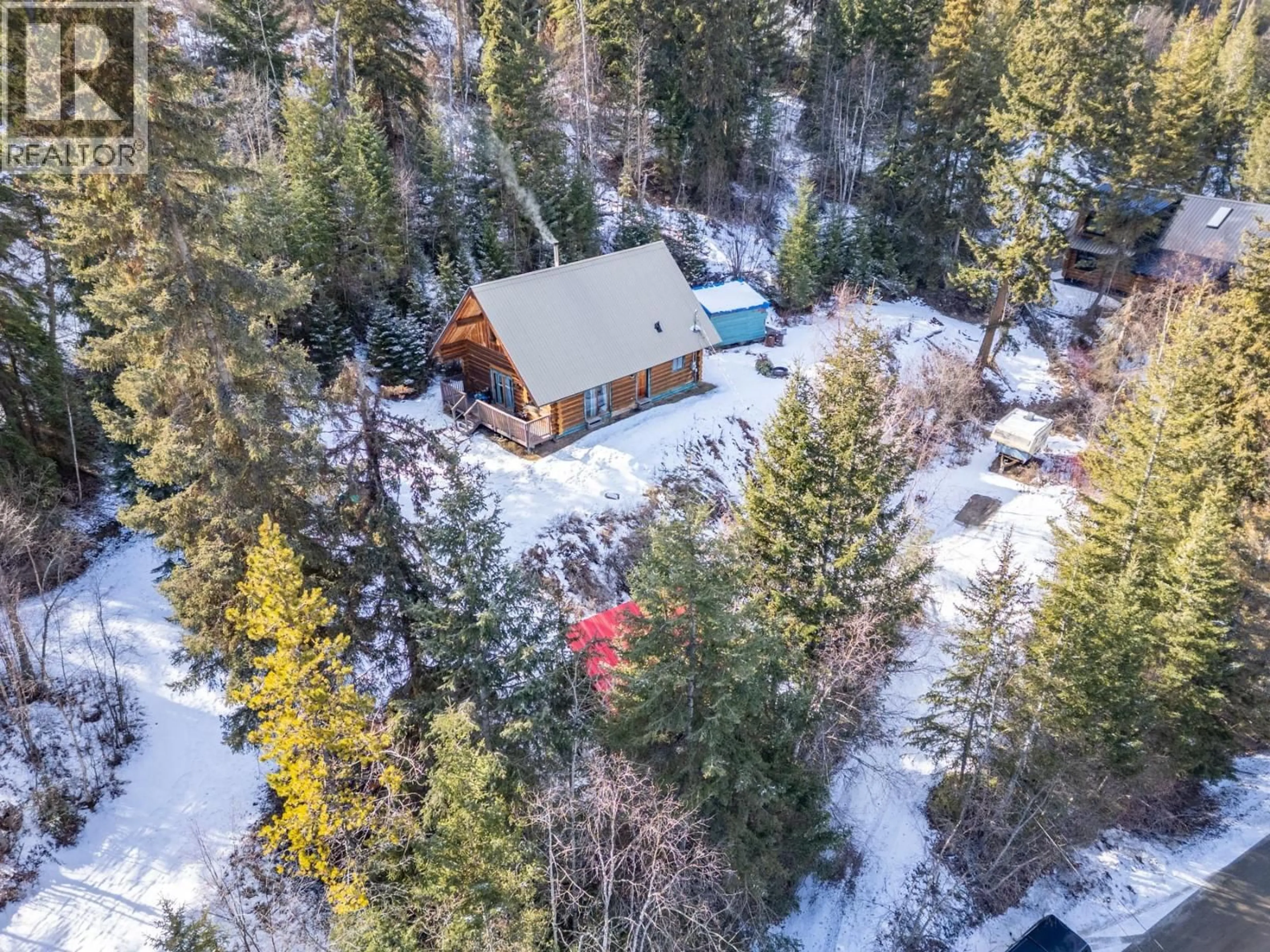 A pic from outside/outdoor area/front of a property/back of a property/a pic from drone, forest/trees view for 3272 POWELL ROAD, Kamloops British Columbia V0E3E1