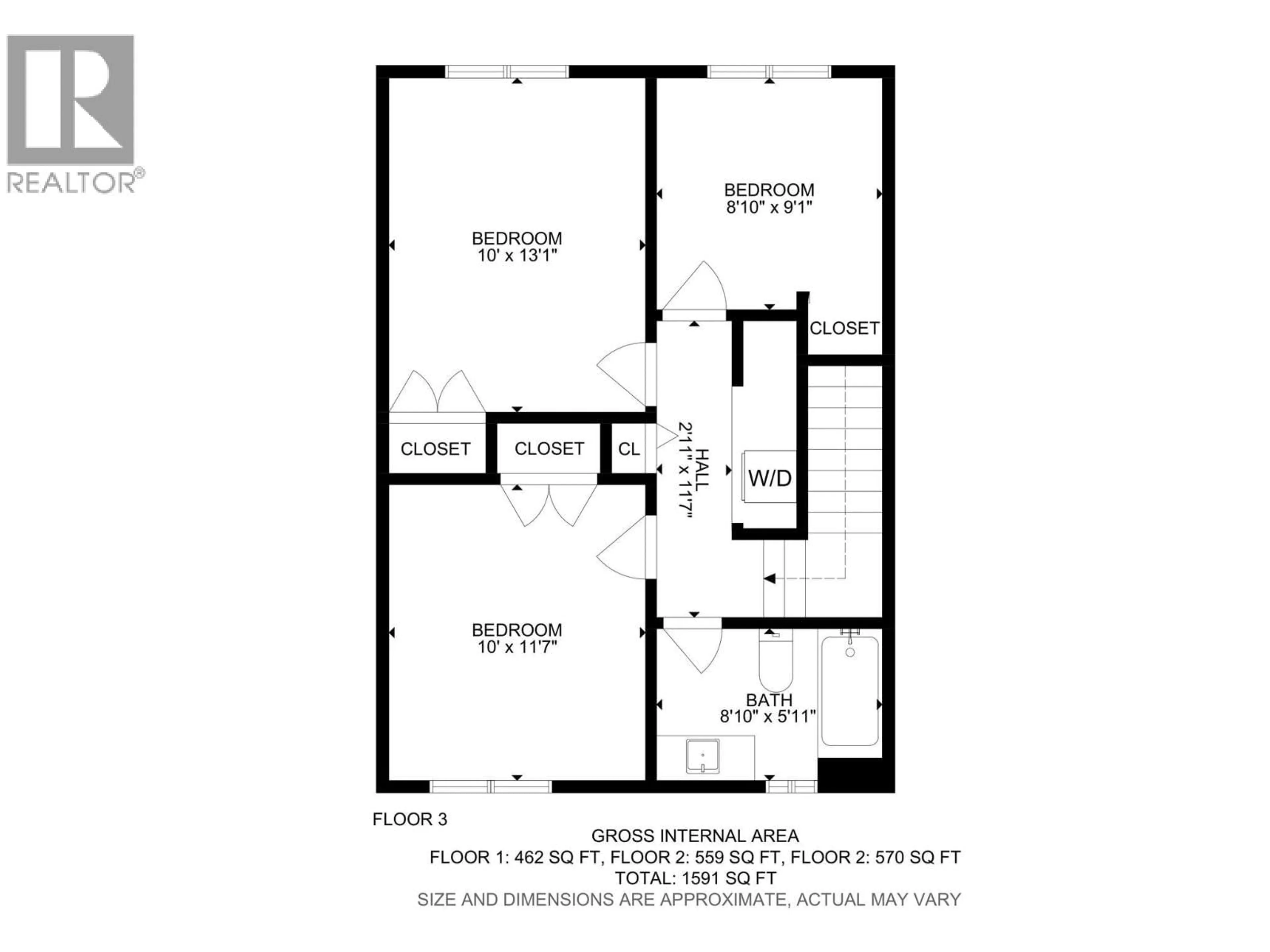 Floor plan for 4 - 170 DAVIE ROAD, Kelowna British Columbia V1X3Y7
