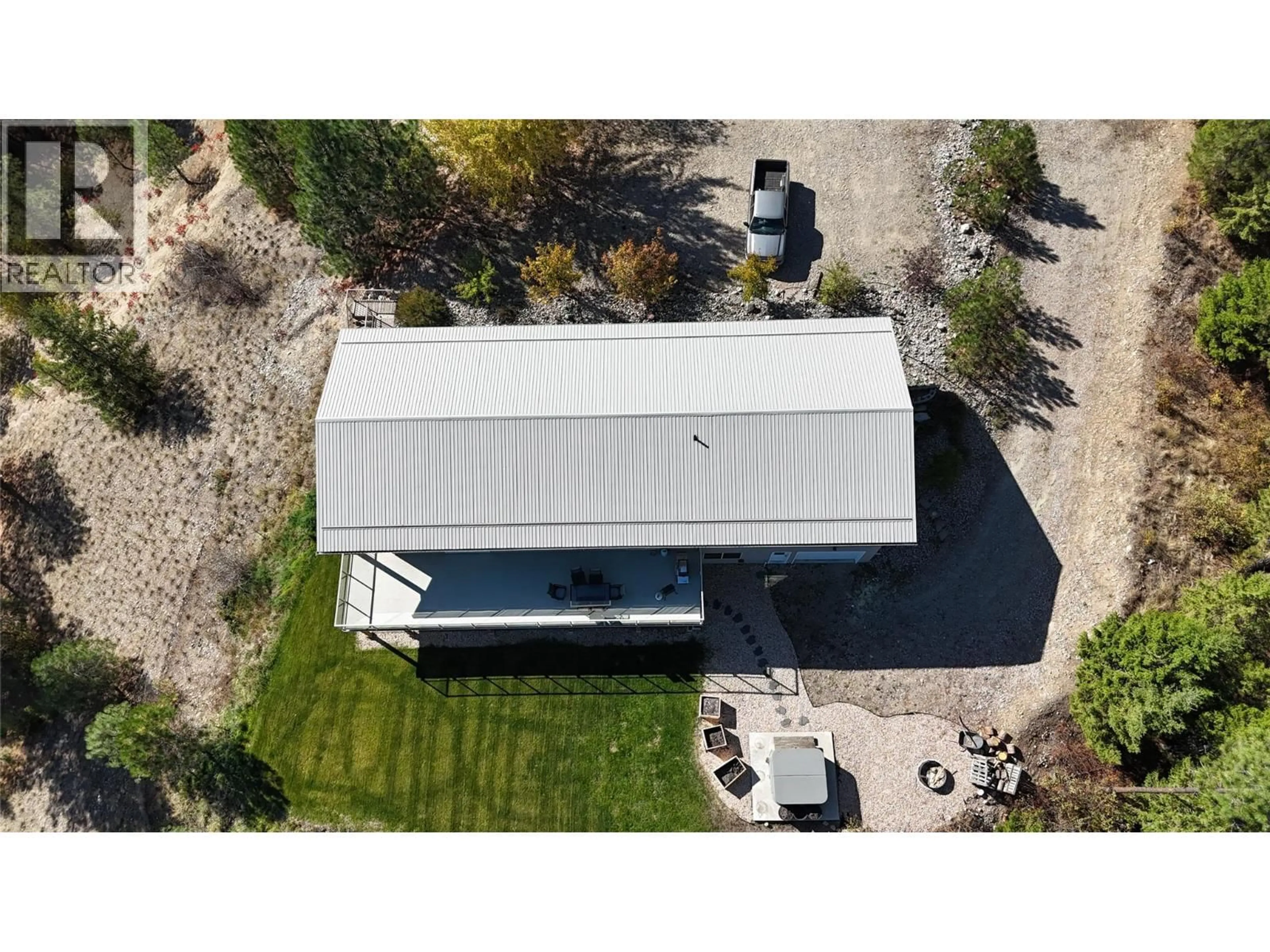 A pic from outside/outdoor area/front of a property/back of a property/a pic from drone, building for 3285 EAGLE RIDGE ROAD, Grand Forks British Columbia V0H1H2