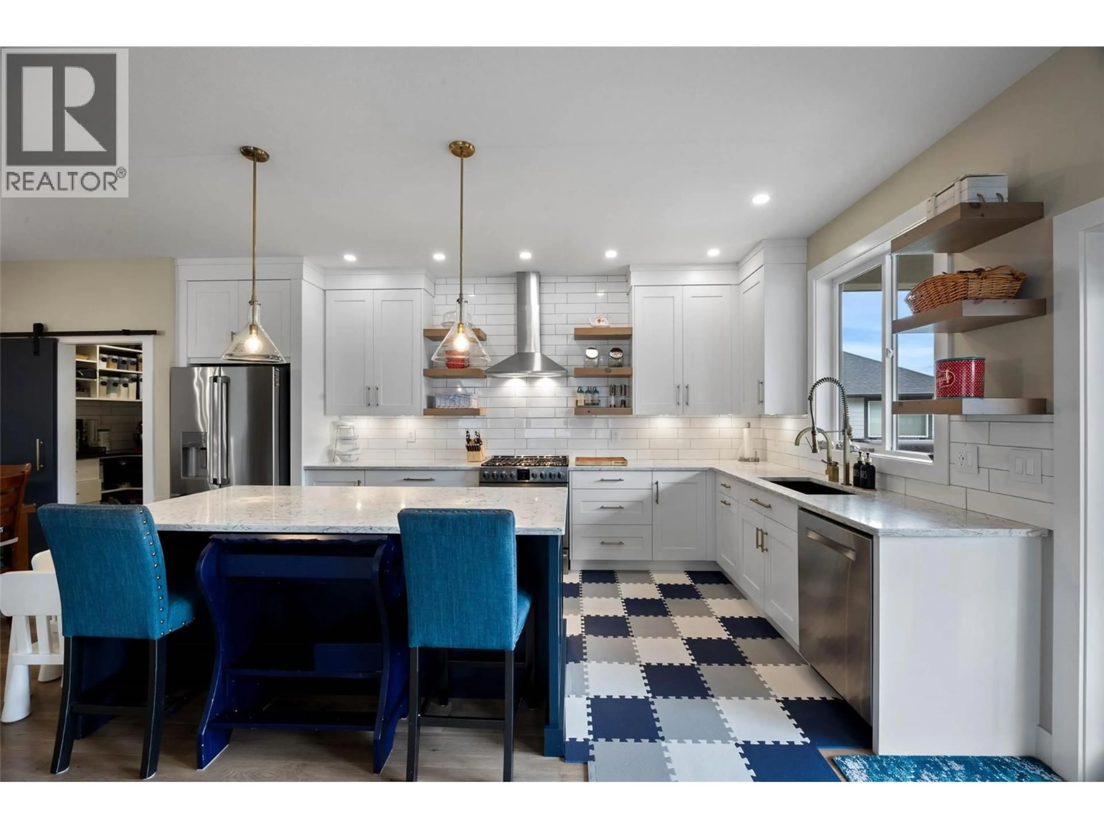 Contemporary kitchen, ceramic/tile floor for 2651 WILLOWBRAE DRIVE, Kamloops British Columbia V1S2B2