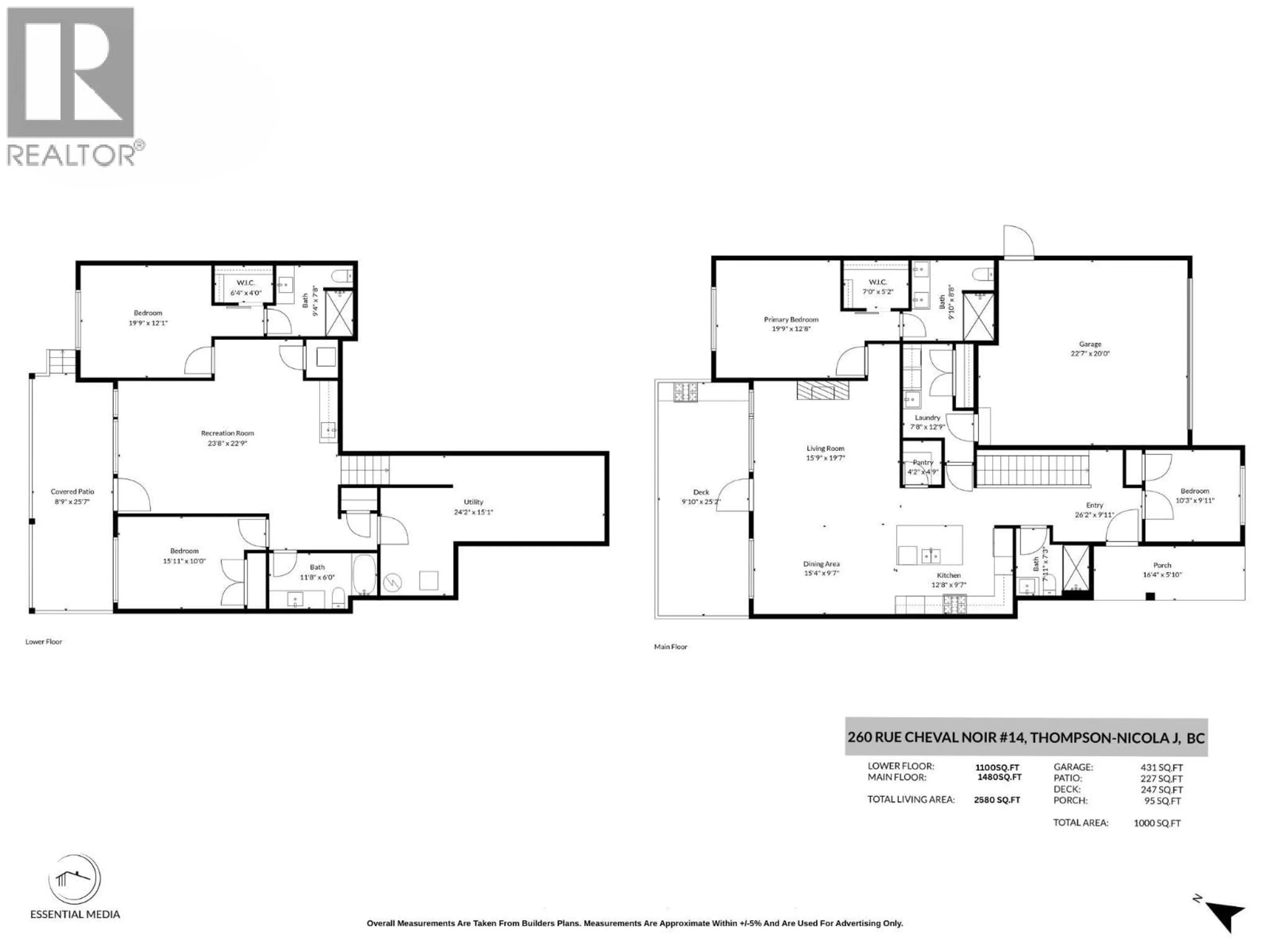 Floor plan for 14 - 260 RUE CHEVAL NOIR OTHER, Kamloops British Columbia V1S0G3