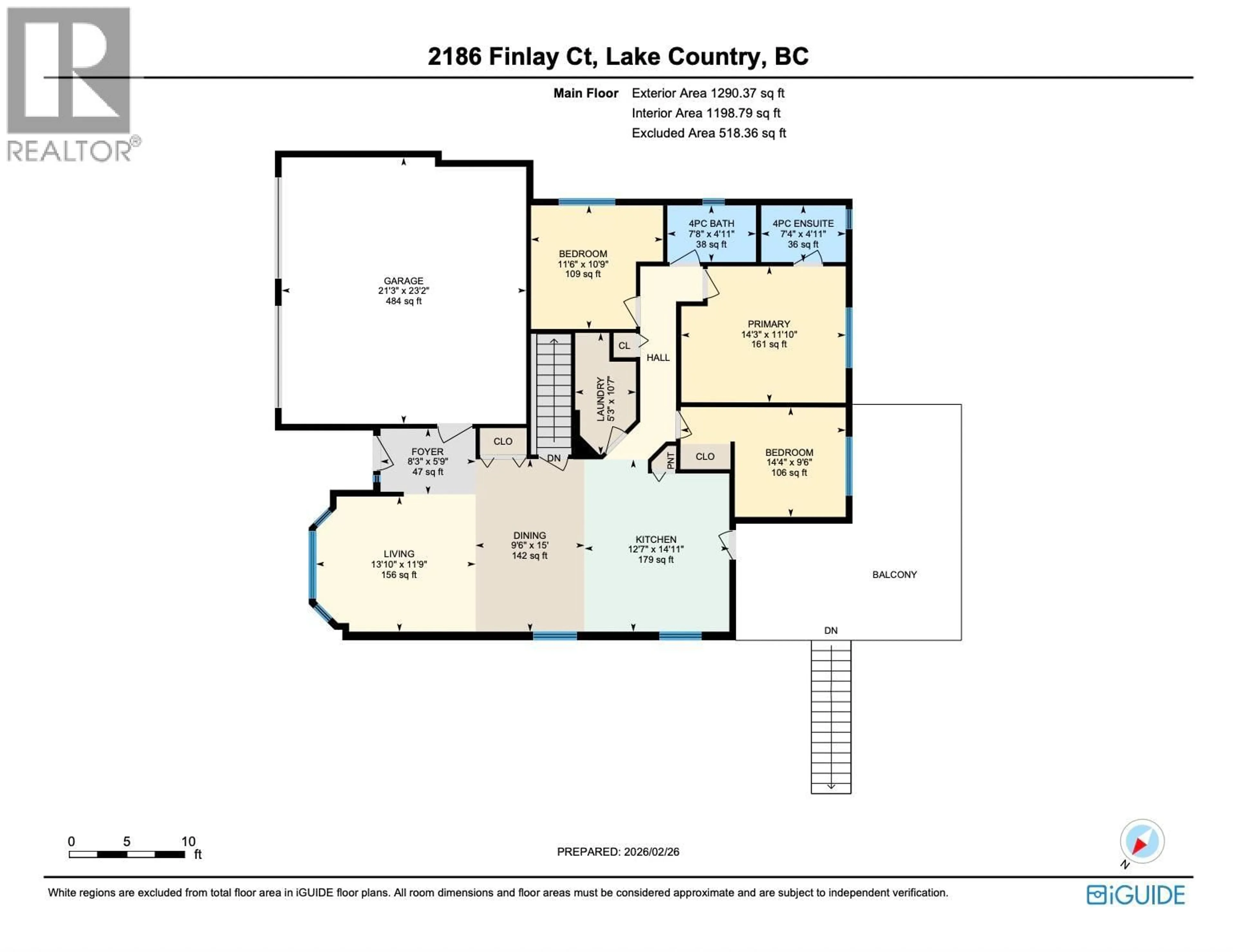 Floor plan for 2186 FINLAY COURT, Lake Country British Columbia V1V1J1