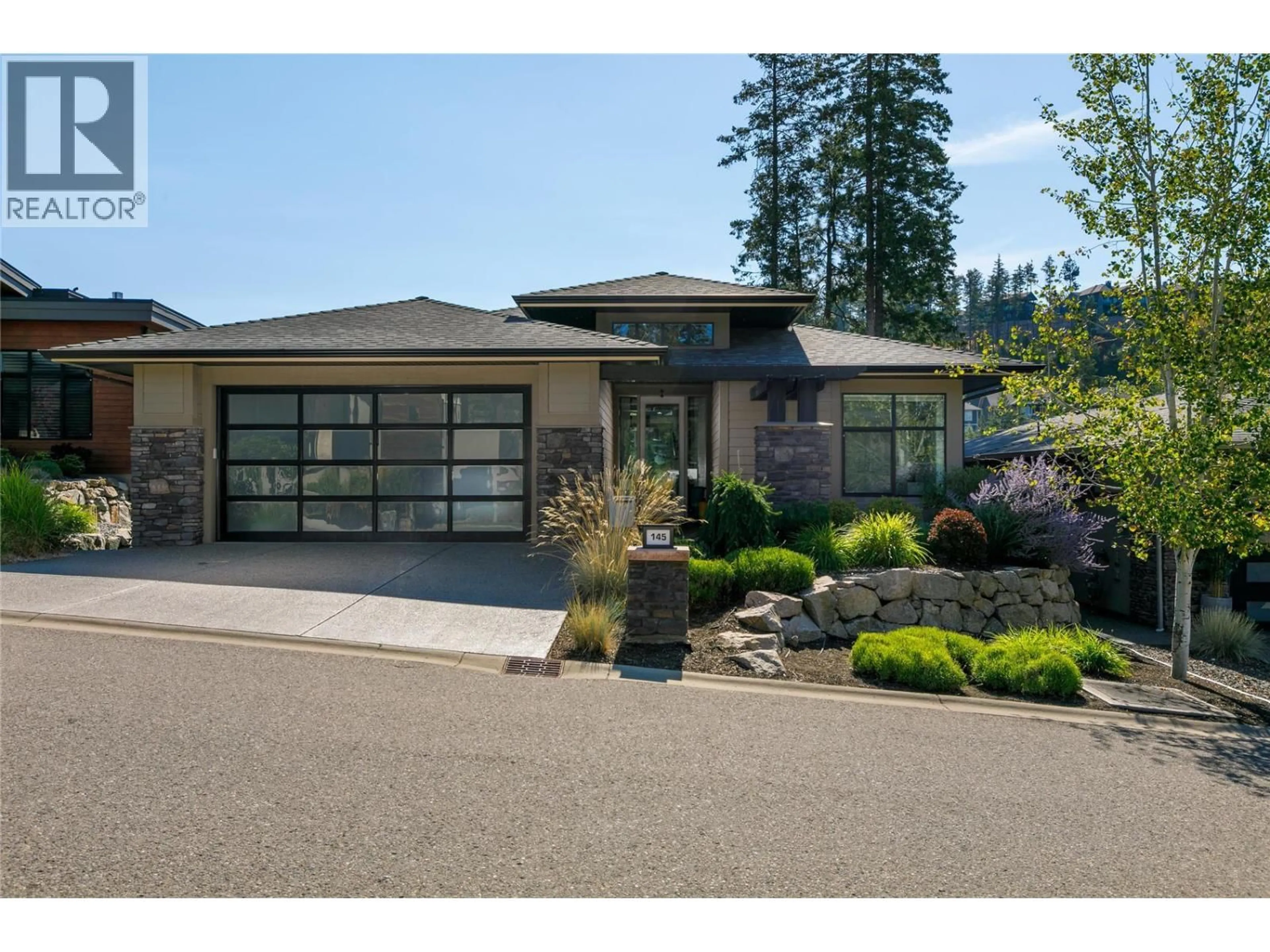 Home with brick exterior material, street for 145 WHITETAIL RIDGE, Vernon British Columbia V1H2L7