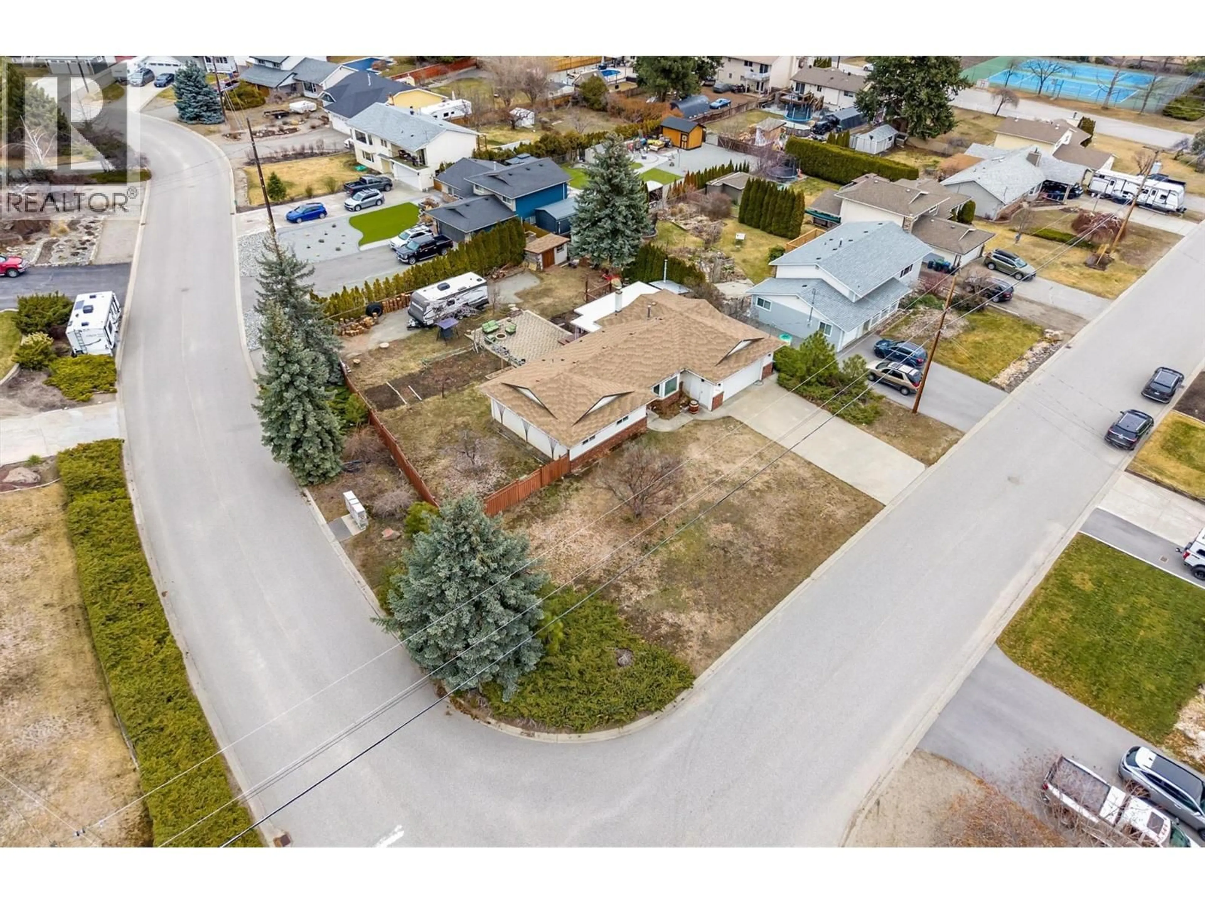 A pic from outside/outdoor area/front of a property/back of a property/a pic from drone, street for 3155 WEBBER ROAD, West Kelowna British Columbia V4T1E7