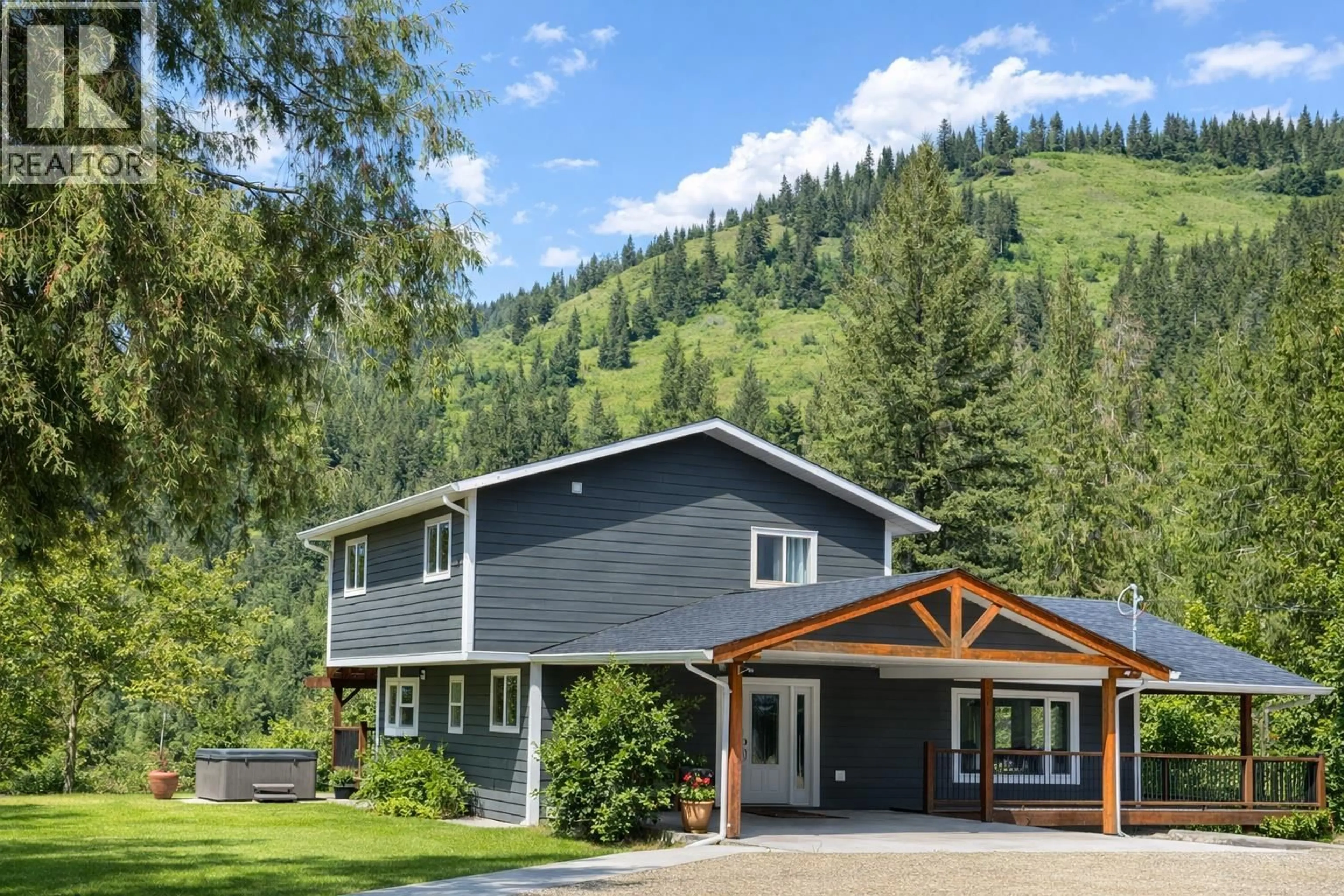 Home with vinyl exterior material, mountain view for 187 SUGAR LAKE ROAD, Cherryville British Columbia V0E2G2