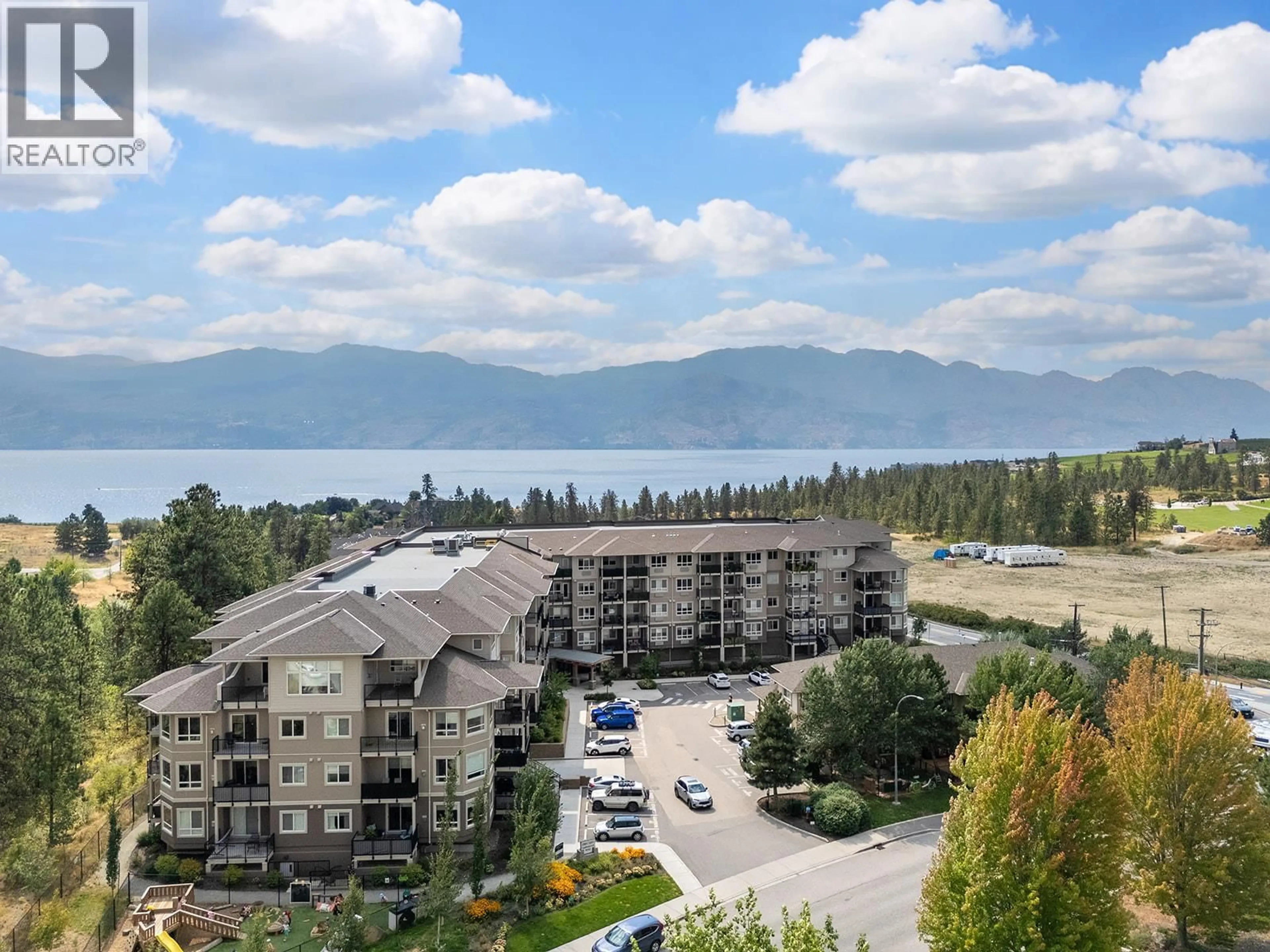 A pic from outside/outdoor area/front of a property/back of a property/a pic from drone, water/lake/river/ocean view for 316 - 2301 CARRINGTON ROAD, West Kelowna British Columbia V4T3J3