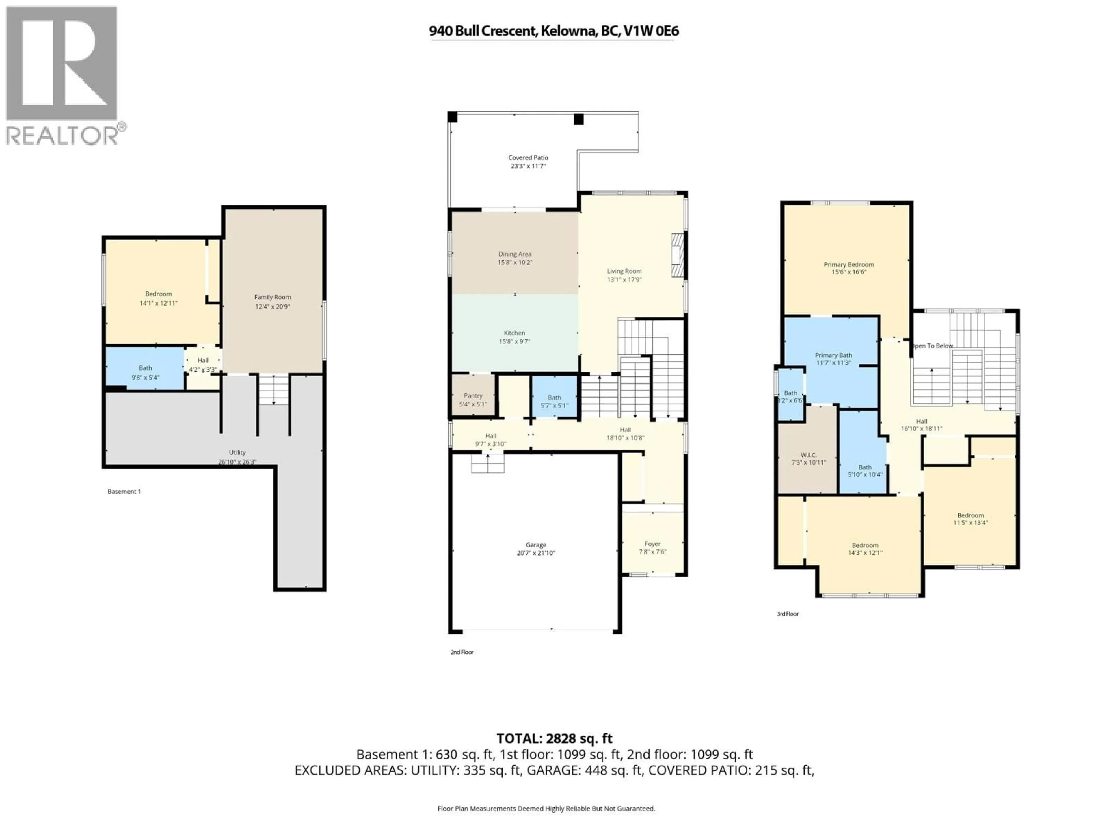Floor plan for 940 BULL CRESCENT, Kelowna British Columbia V1W4N2