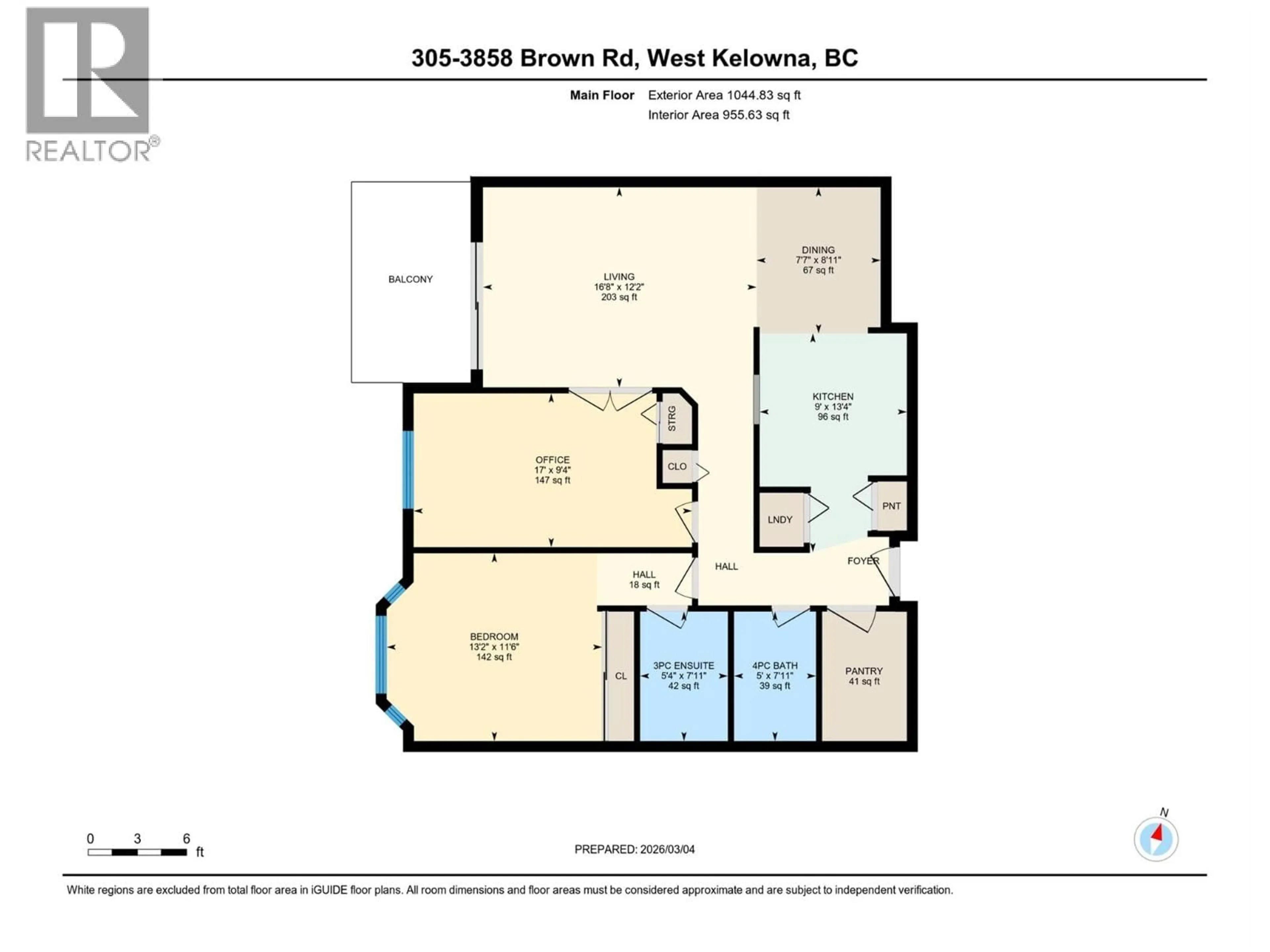 Floor plan for 305 - 3858 BROWN ROAD, West Kelowna British Columbia V4T2J5