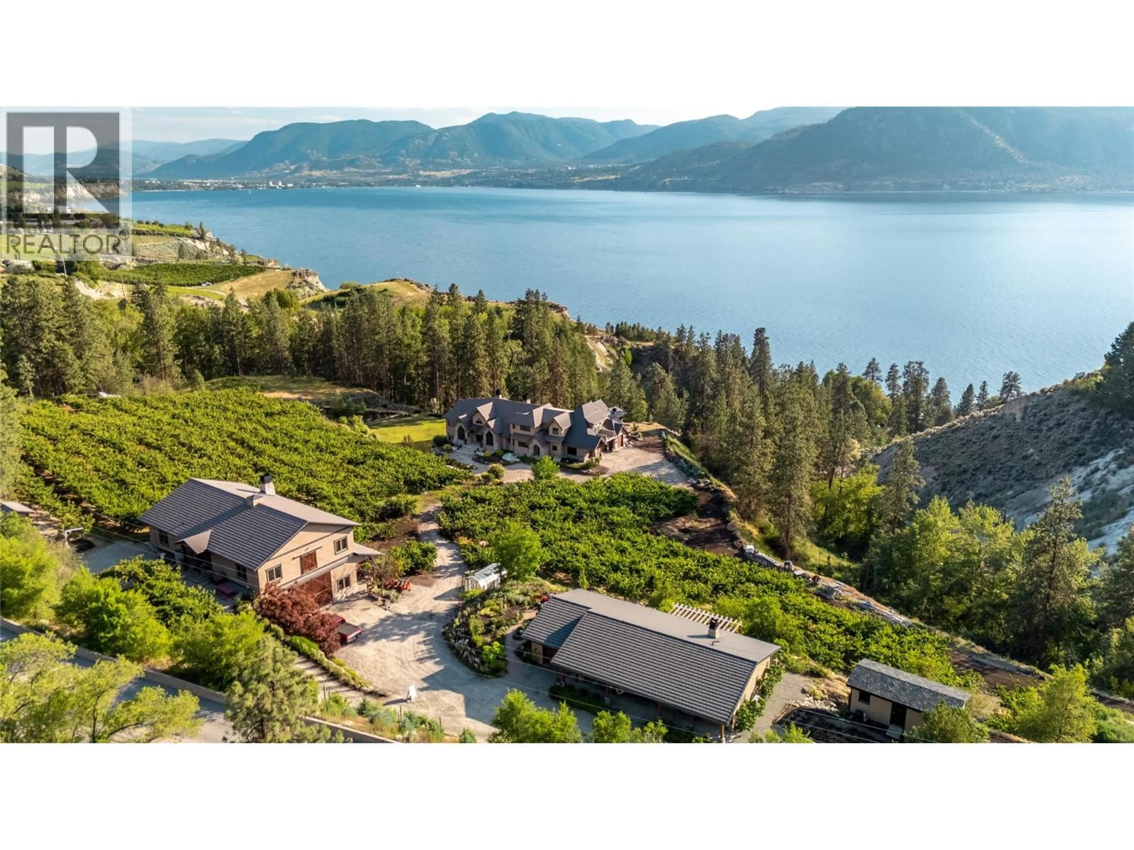 A pic from outside/outdoor area/front of a property/back of a property/a pic from drone, water/lake/river/ocean view for 2119 NARAMATA ROAD, Naramata British Columbia V0H1N1