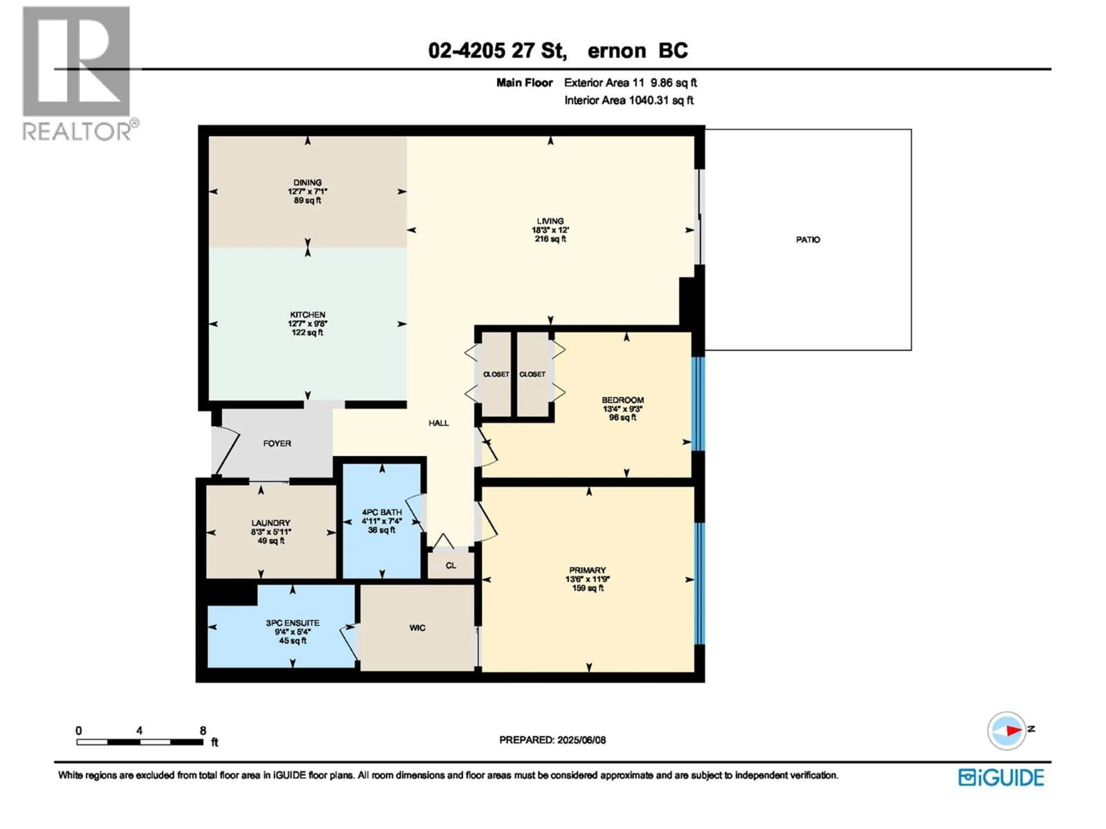 Floor plan for 102 - 4205 27 STREET, Vernon British Columbia V1T4Y3