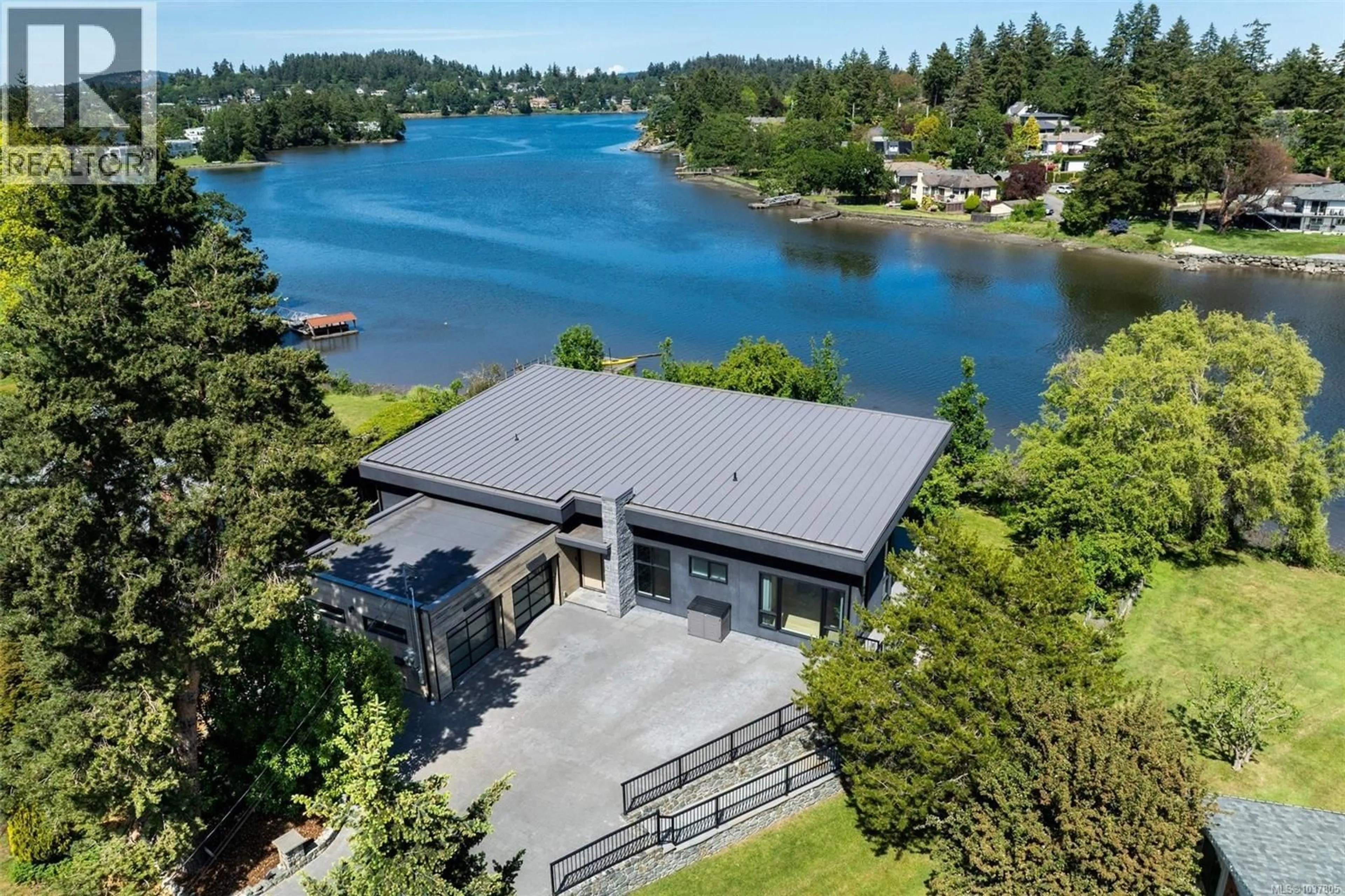 A pic from outside/outdoor area/front of a property/back of a property/a pic from drone, water/lake/river/ocean view for 29 BRIGADOON PLACE, View Royal British Columbia V9B1J7