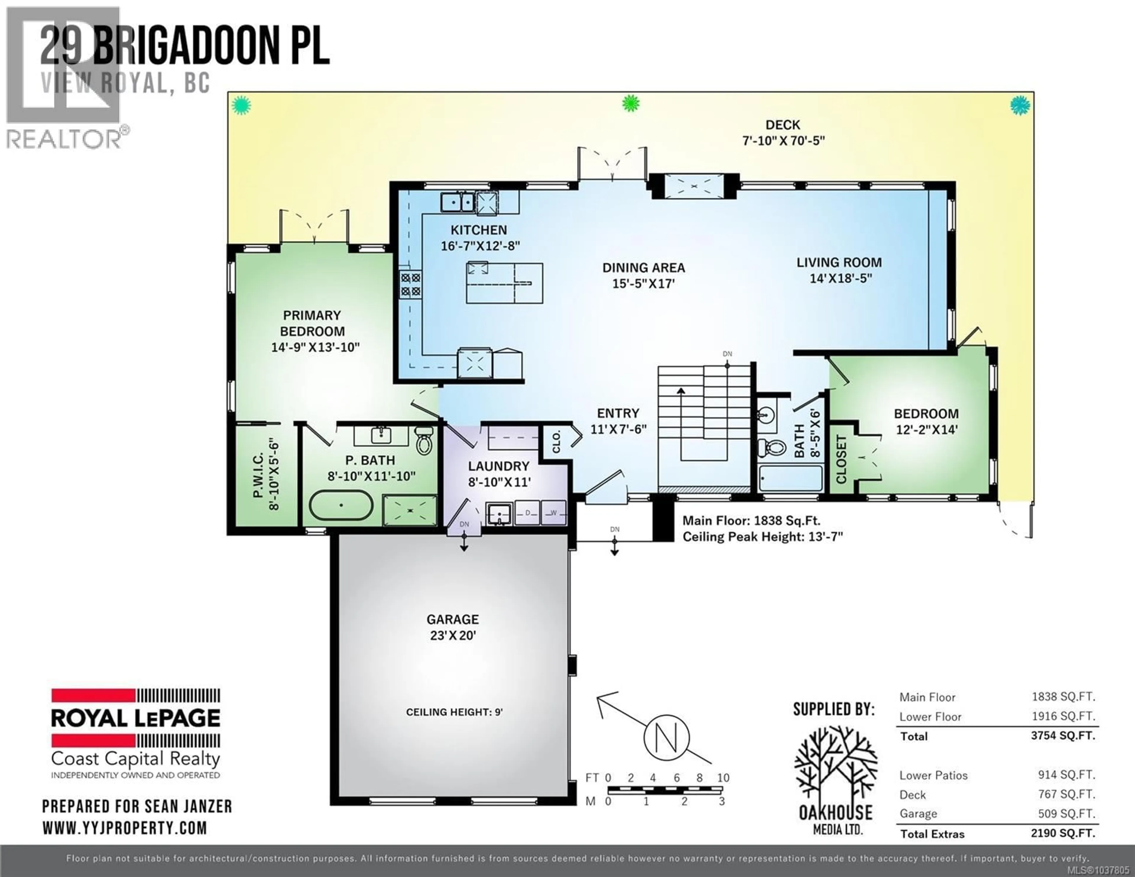 Floor plan for 29 BRIGADOON PLACE, View Royal British Columbia V9B1J7