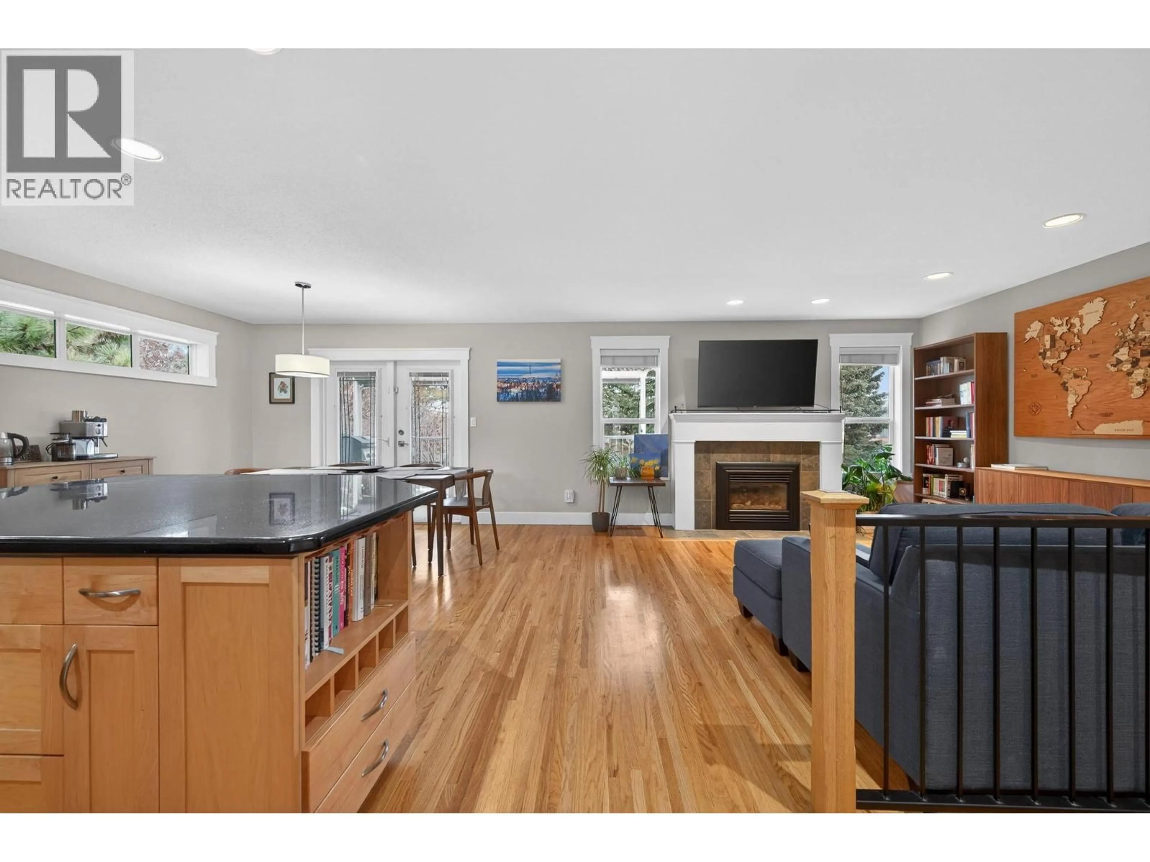 Open concept kitchen, wood/laminate floor for 2035 MONTEITH DRIVE, Kamloops British Columbia V2E2G5