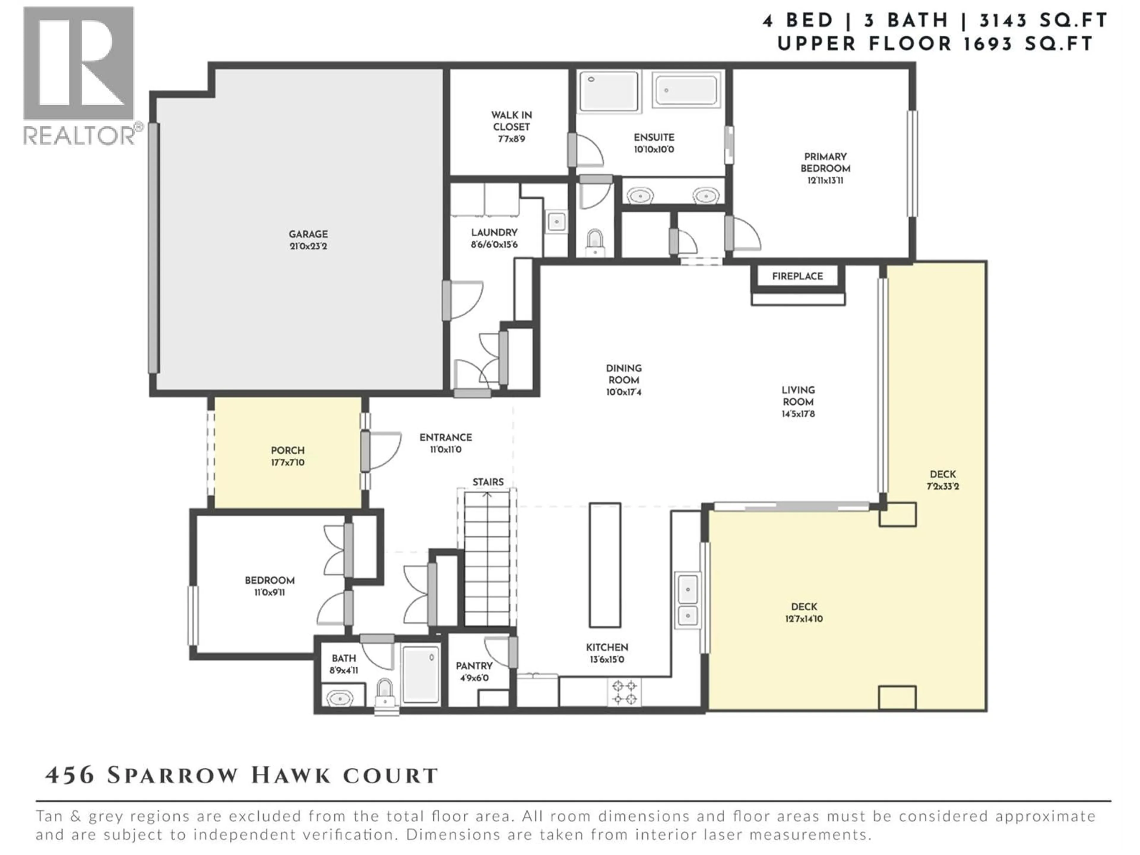 Floor plan for 456 SPARROW HAWK COURT, Kelowna British Columbia V1W0A6