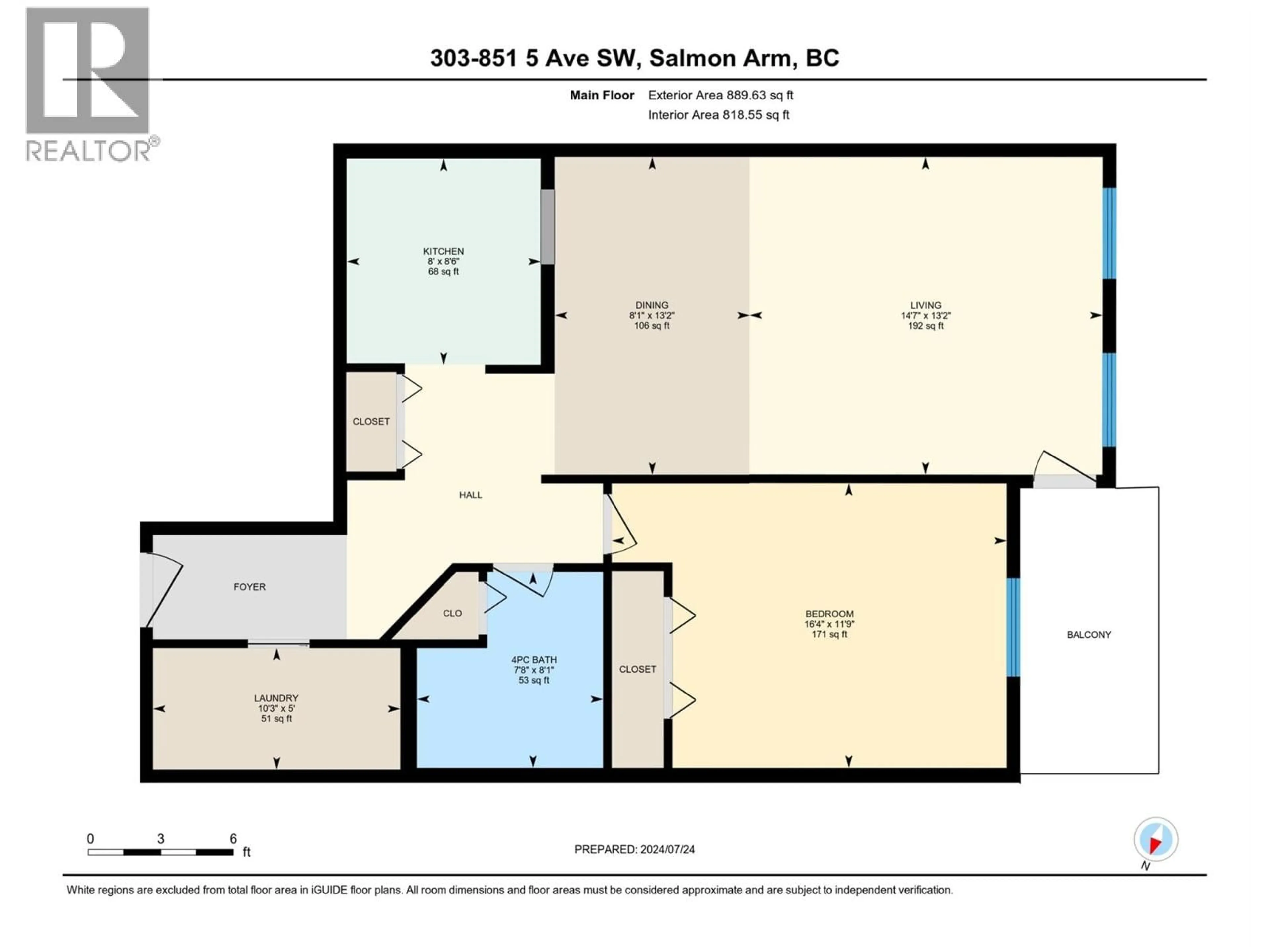 Floor plan for 303 - 851 5 AVENUE SOUTHWEST, Salmon Arm British Columbia V1E1K2