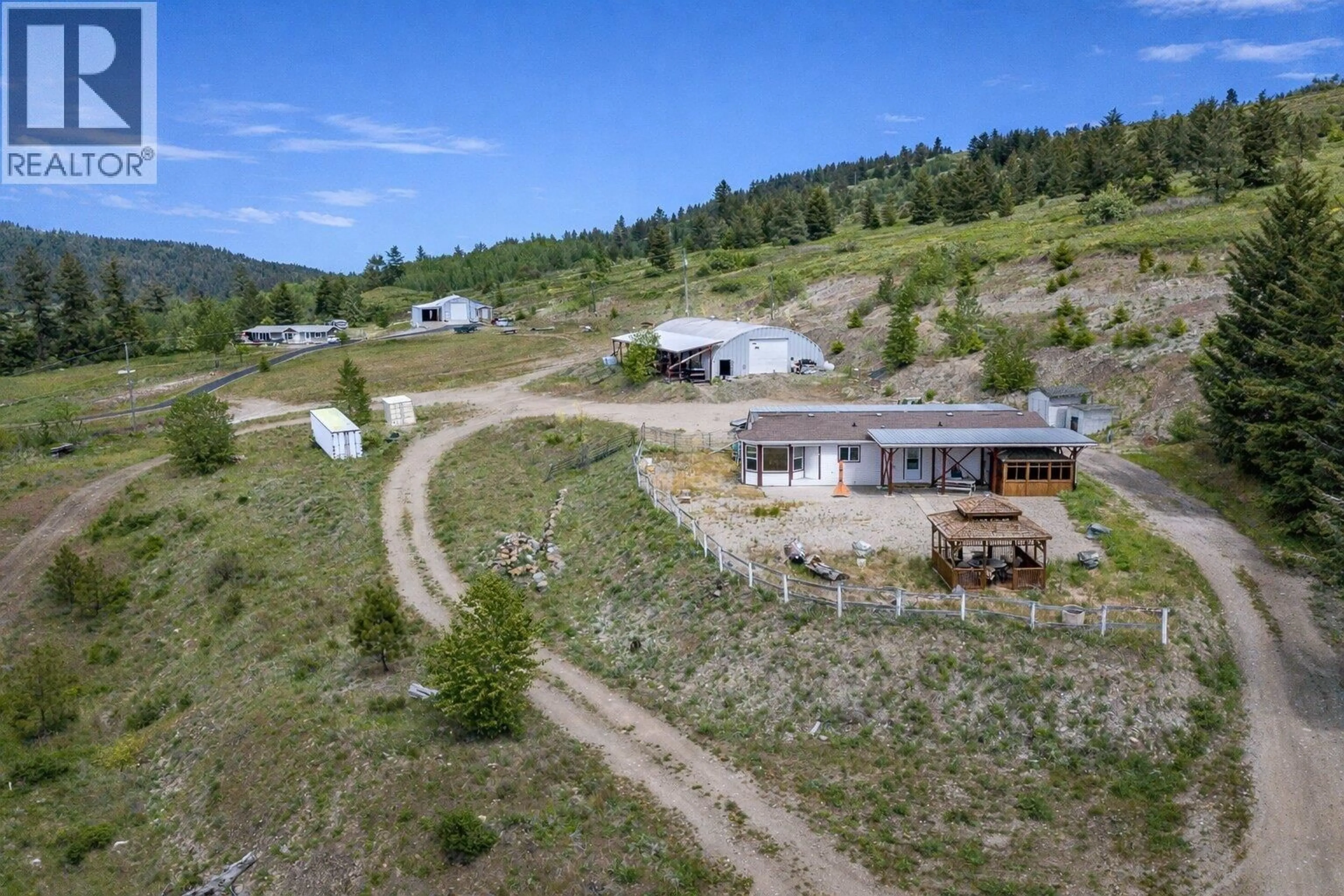 A pic from outside/outdoor area/front of a property/back of a property/a pic from drone, mountain view for 18125 HEREFORD ROAD, Lake Country British Columbia V4V1B6