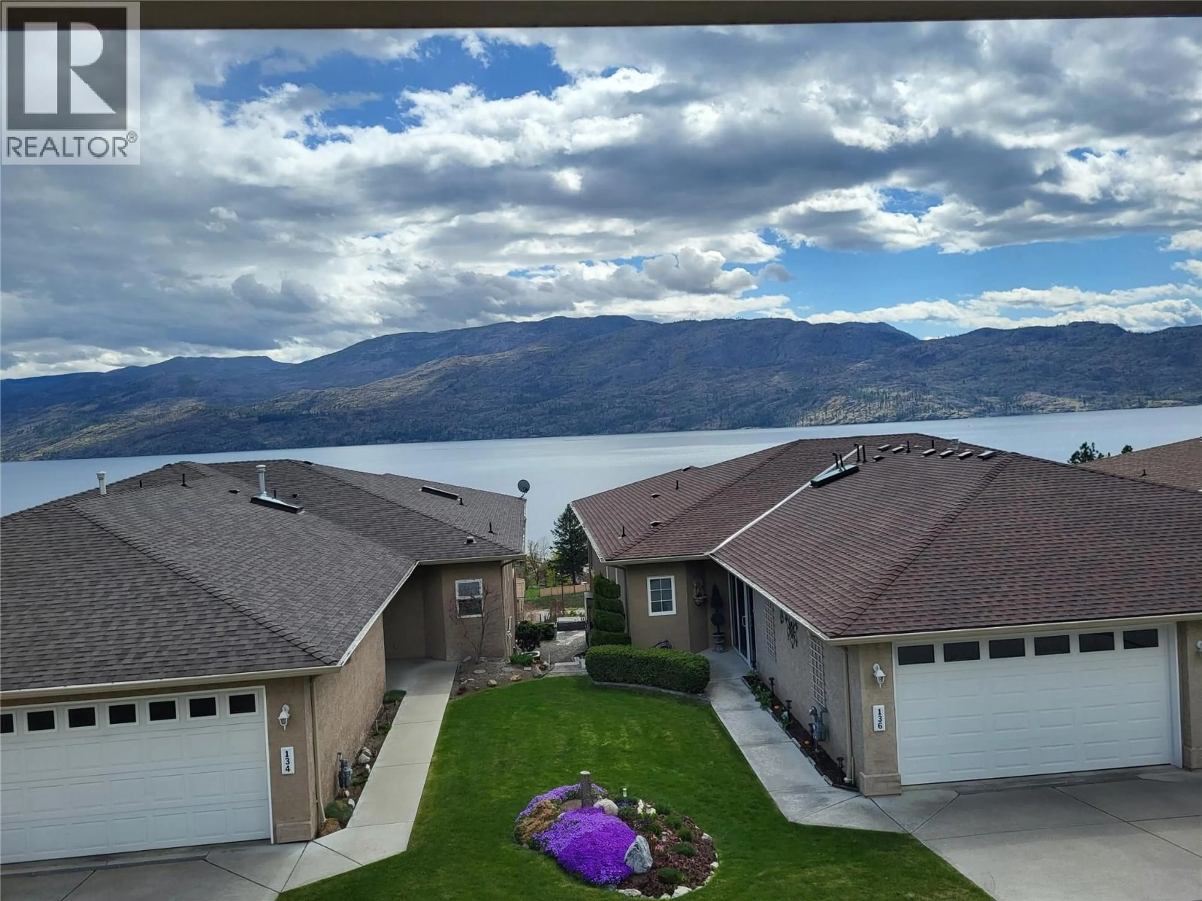 A pic from outside/outdoor area/front of a property/back of a property/a pic from drone, water/lake/river/ocean view for 139 - 5300 HUSTON ROAD, Peachland British Columbia V0H1X2