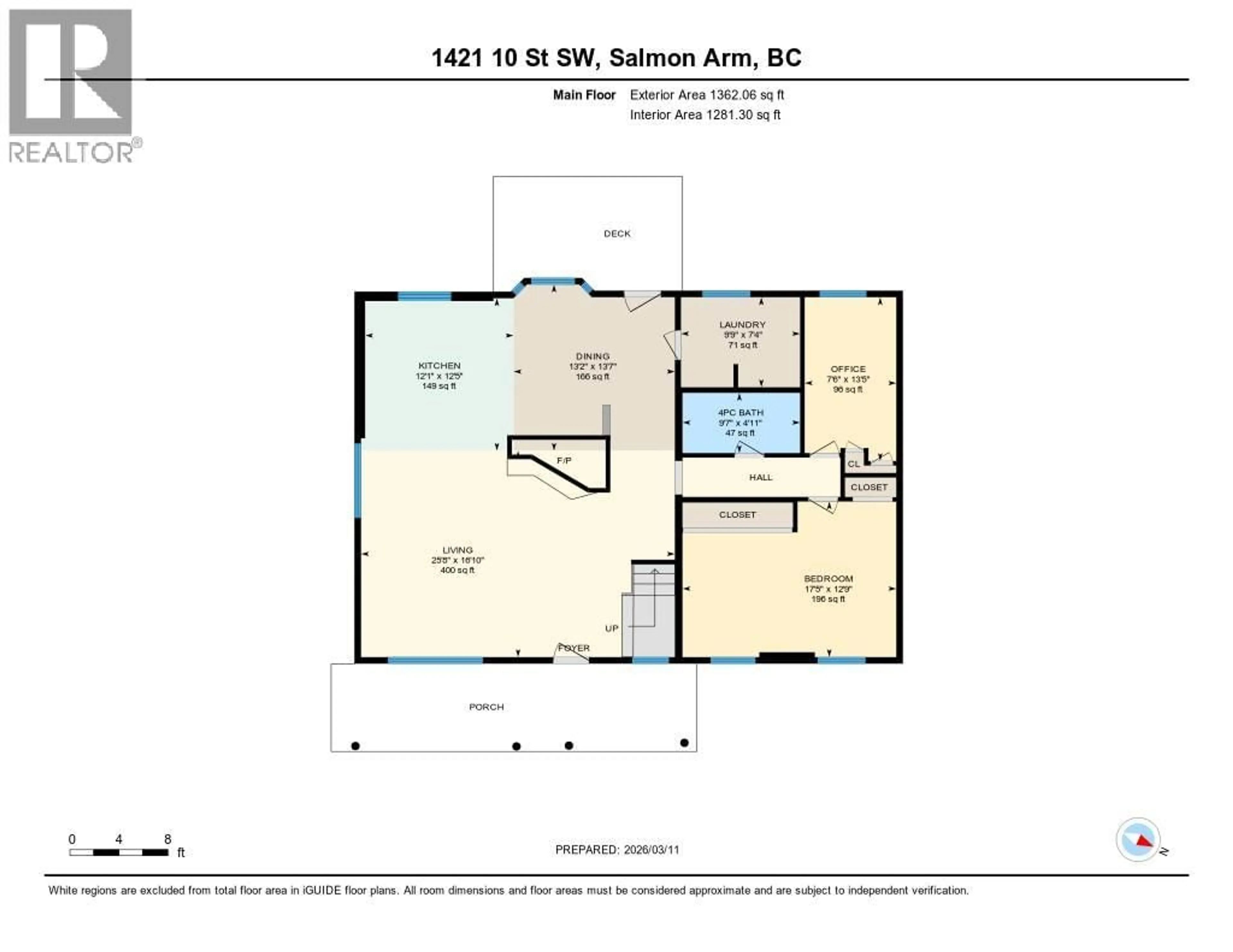 Floor plan for 1421 10 STREET SOUTHWEST, Salmon Arm British Columbia V1E1T2
