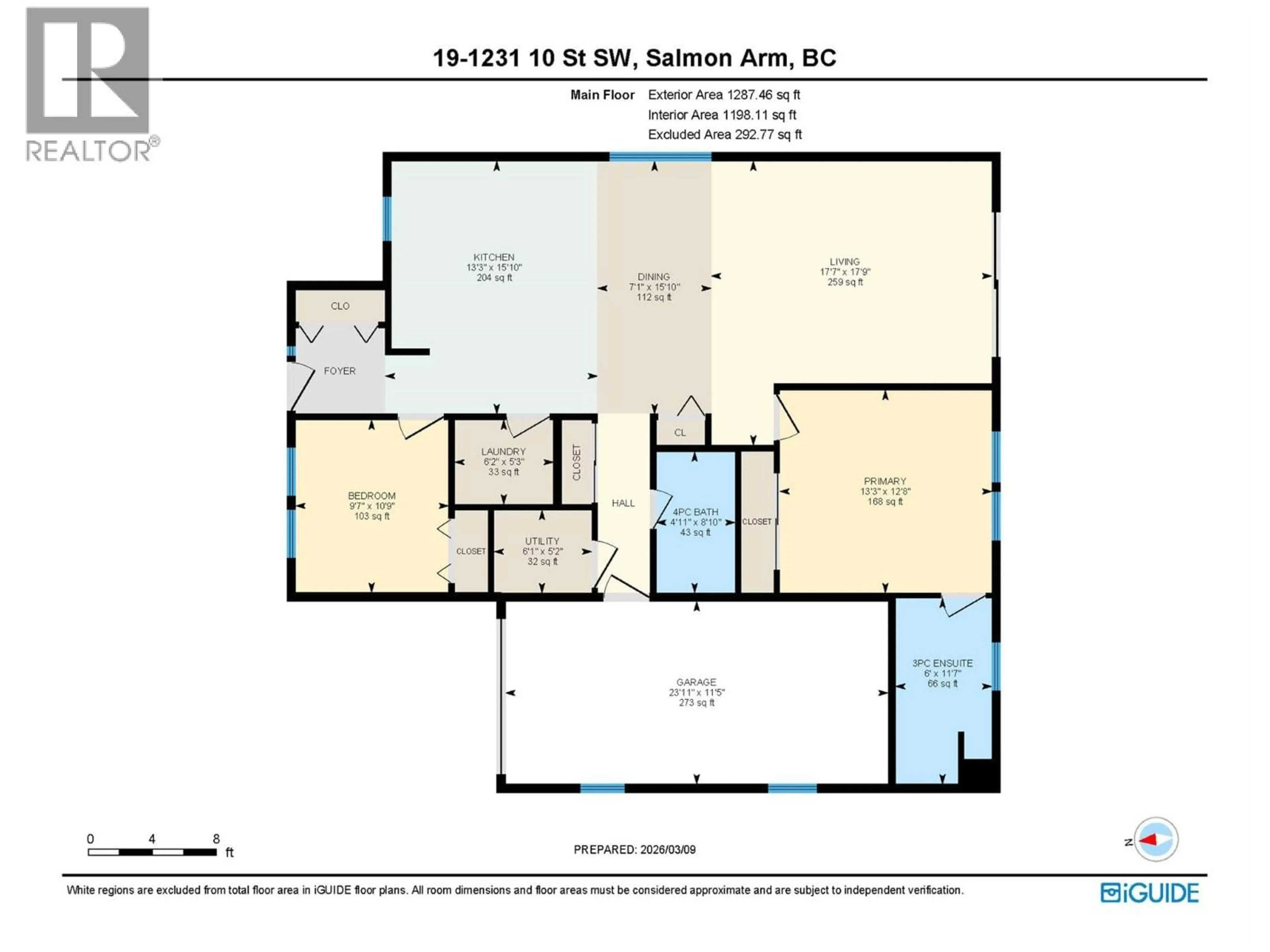 Floor plan for 19 - 1231 10 STREET SOUTHWEST, Salmon Arm British Columbia V1E0A5