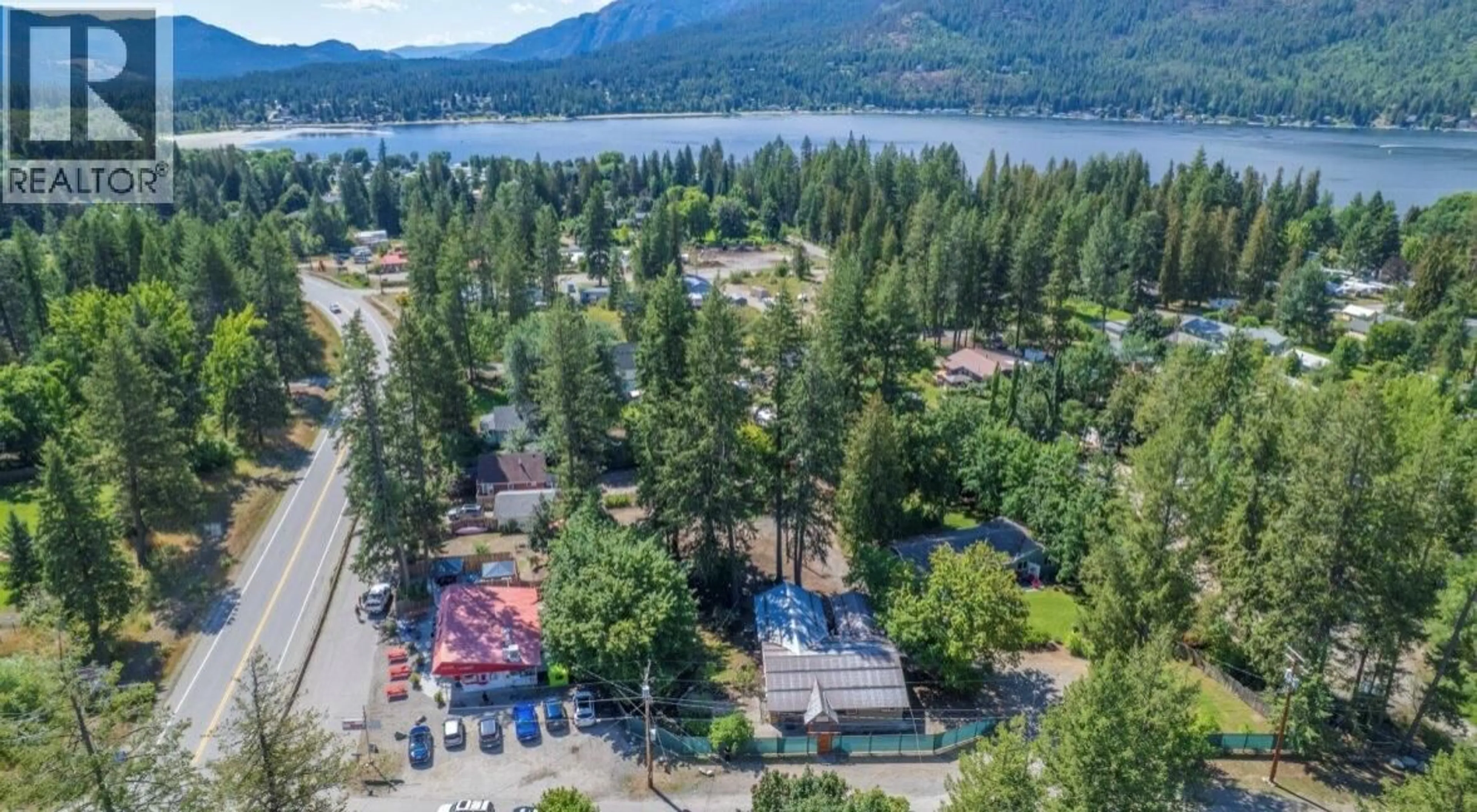 A pic from outside/outdoor area/front of a property/back of a property/a pic from drone, mountain view for 9&11 KINGSLEY ROAD, Christina Lake British Columbia V0H1E0
