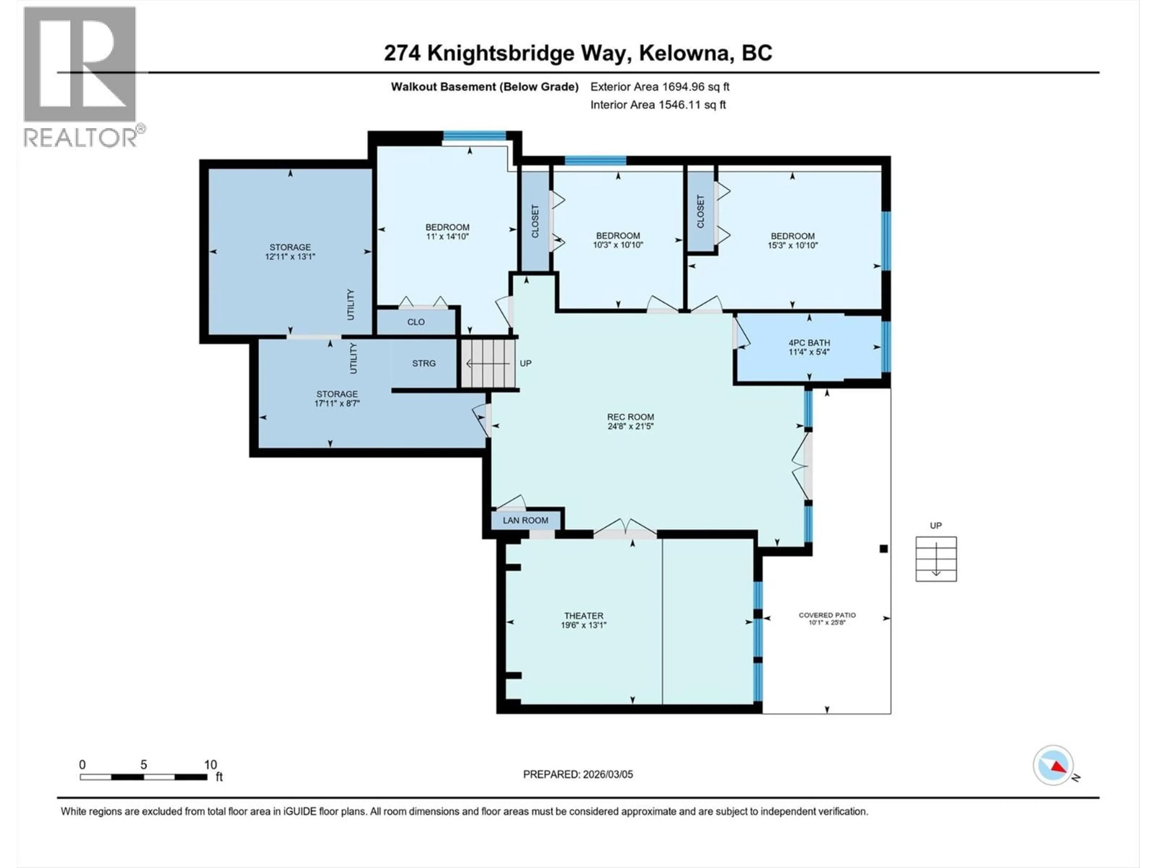 Floor plan for 274 KNIGHTSBRIDGE WAY, Kelowna British Columbia V1V2A9