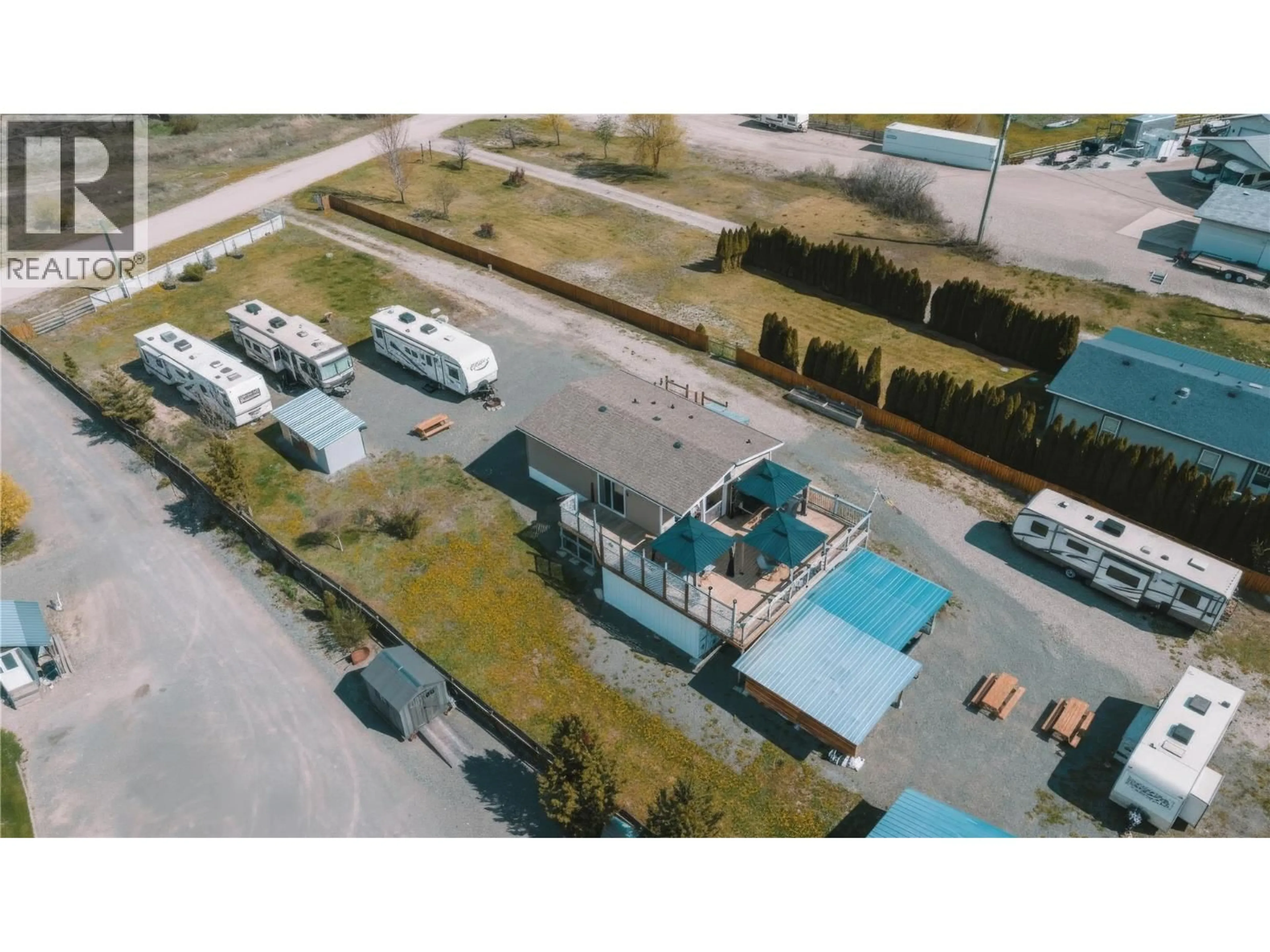 A pic from outside/outdoor area/front of a property/back of a property/a pic from drone, building for 3710 LOUIS CREEK ROAD, Barriere British Columbia V0E1E0